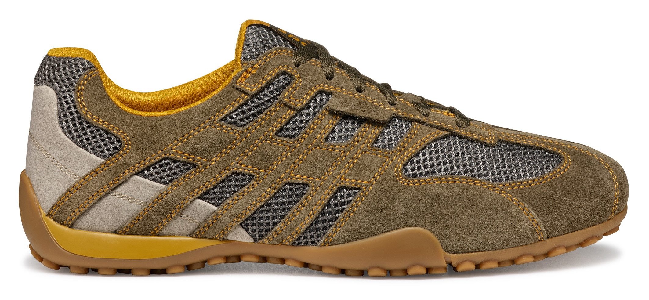 Geox Veterschoenen U SNAKE ORIGINAL , veterschoen, vrijetijdsschoen, trekking sneaker met leren binnenzool