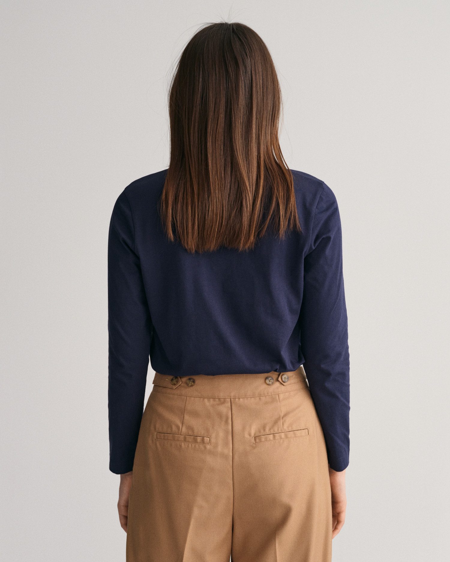 Gant Shirt met lange mouwen REG SHIELD LS T-SHIRT klein logoborduursel op borsthoogte