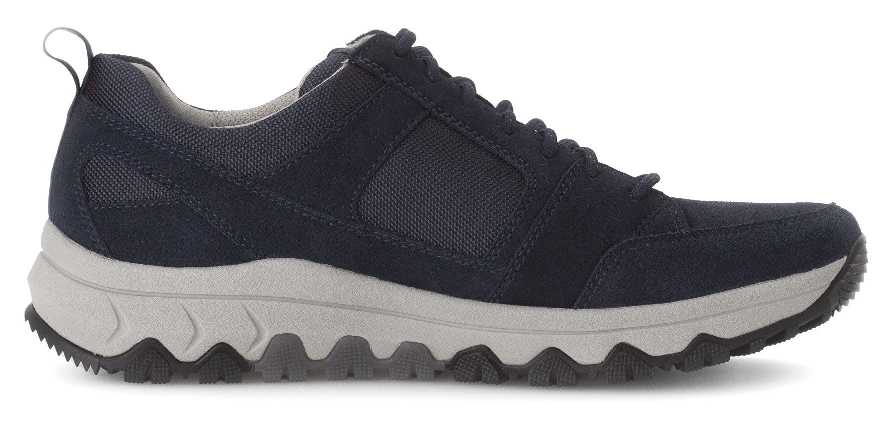 Gabor Rollingsoft Sneakers met sleehak , vrijetijdsschoen, lage schoen, veterschoen met decoratieve stiksels, breedte g