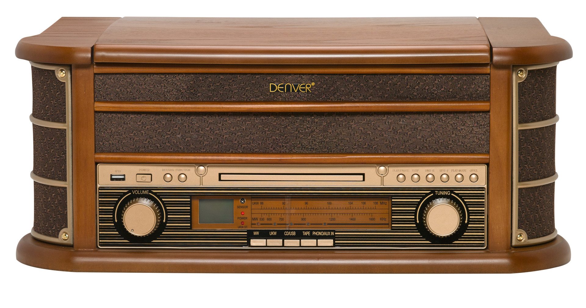 Denver Retro-radio MCR-50MK3 Retro muziekcentrum met platenspeler