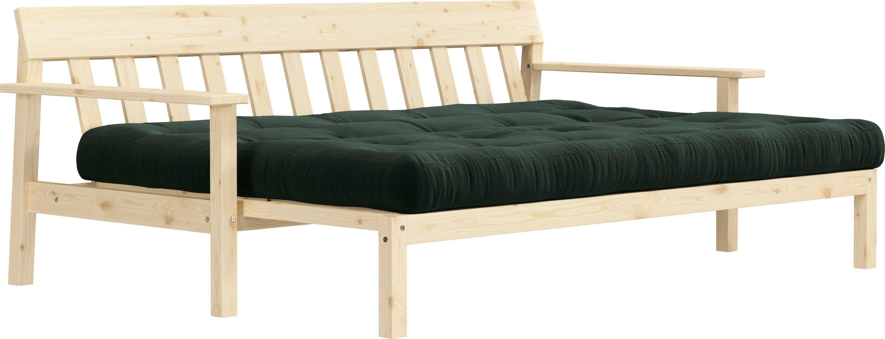 Karup Slaapbank Unwind Met houtstructuur, incl. futonmatras, ligoppervlak 130x190 cm