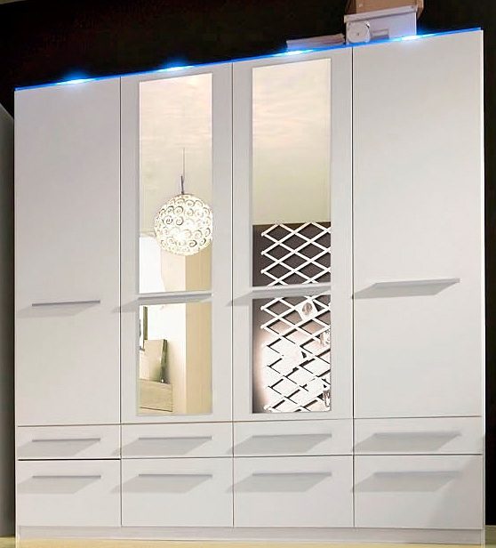 priess Kledingkast Kast garderobe waskast Barcelona in 5 breedtes veel opbergruimte, ruime lades, met spiegel, made in germany
