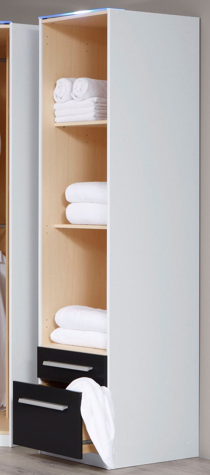 priess Kledingkast Kast garderobe waskast Barcelona in 5 breedtes veel opbergruimte, ruime lades, met spiegel, made in germany