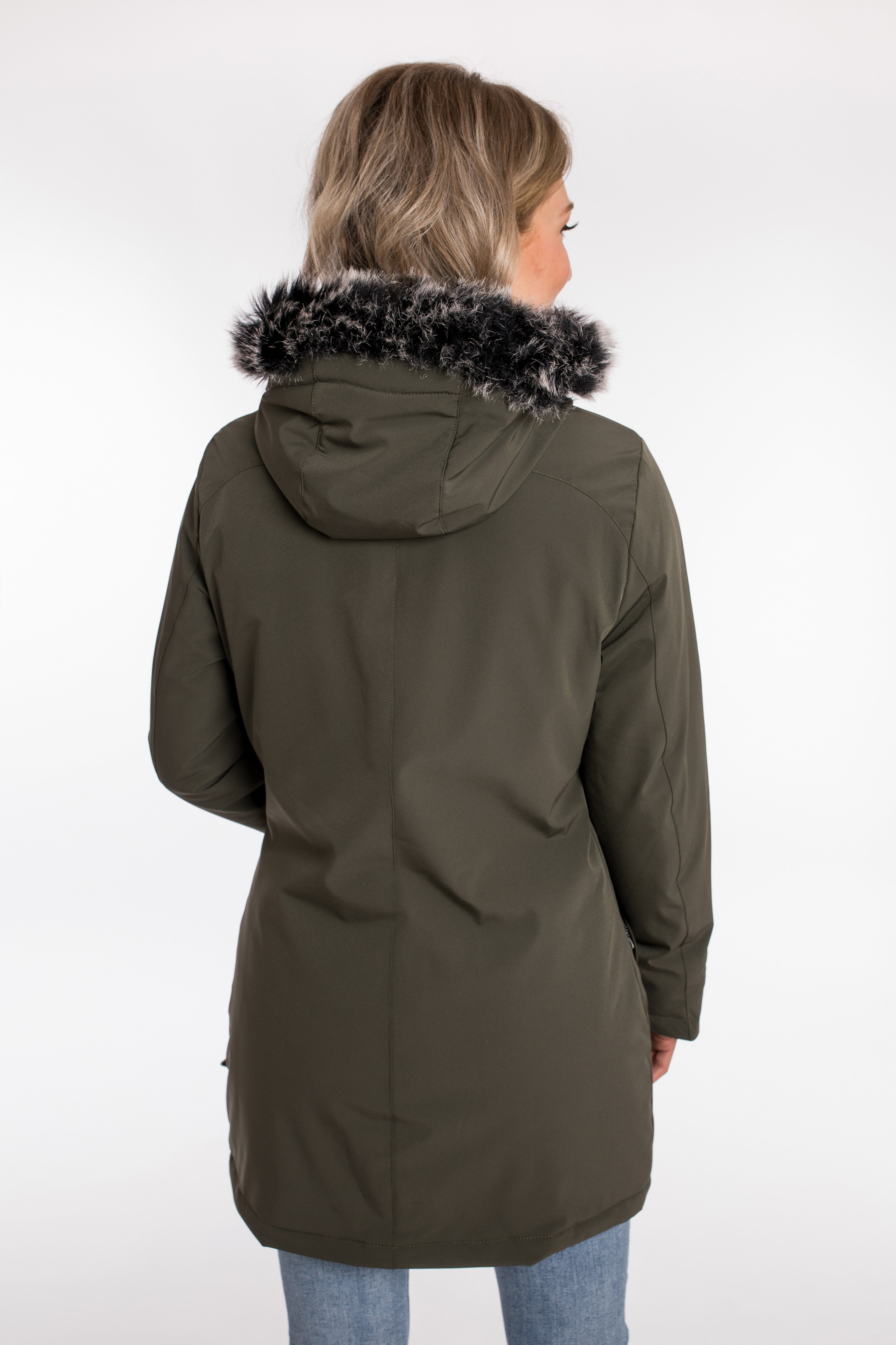 DEPROC Active Parka DIAMOND PEAK Women met een afneembaar beleg van imitatiebont