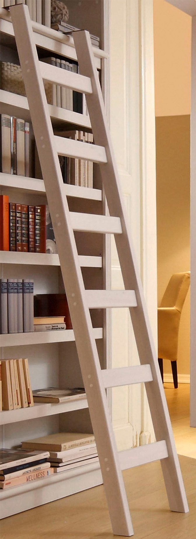 home affaire ladderrek soeren van massief grenen, hoogte 190 cm, functioneel design wit