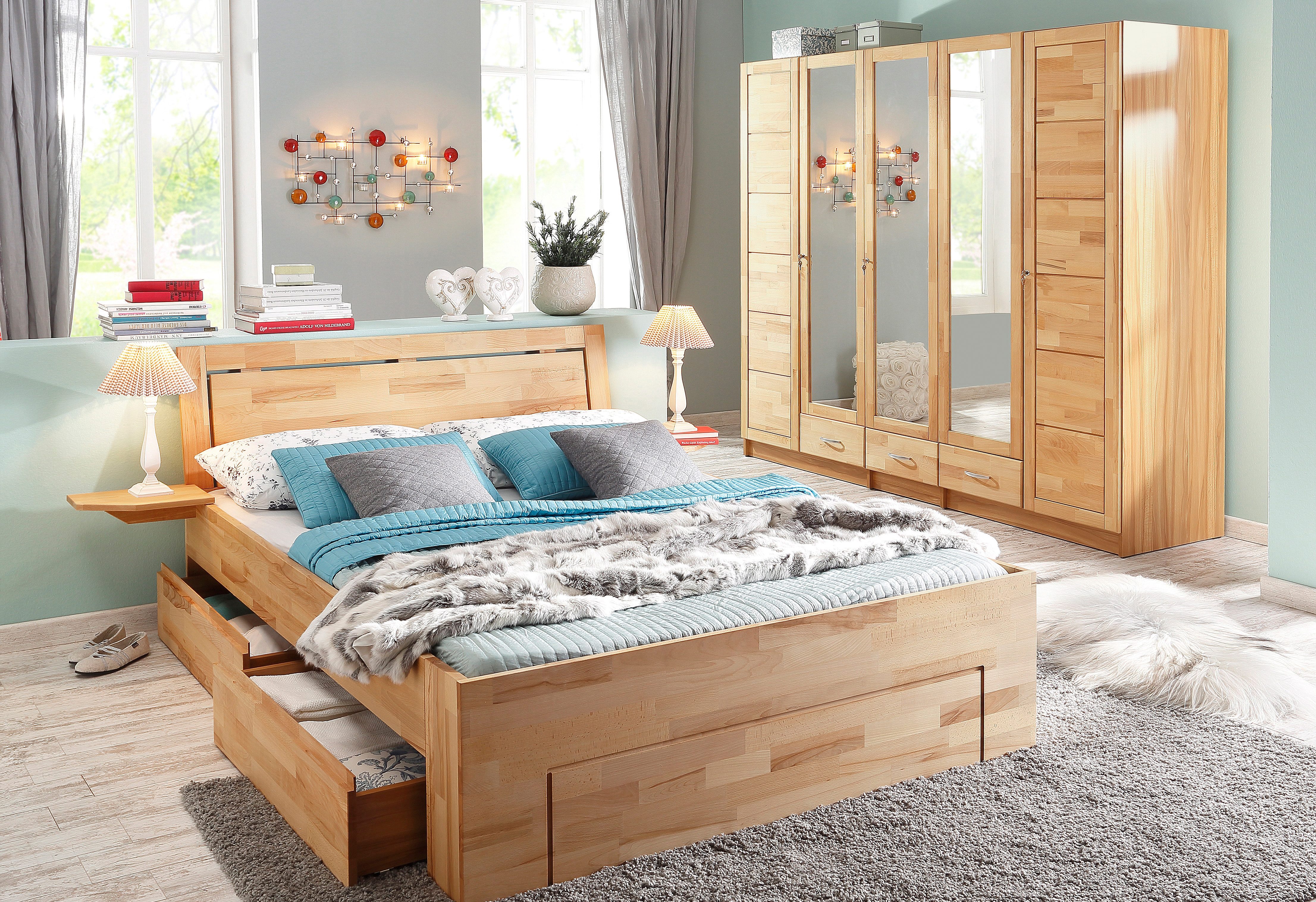 Home affaire Massief houten ledikant SABRINA Bed met bergruimte met hoge stabiliteit, inclusief laden