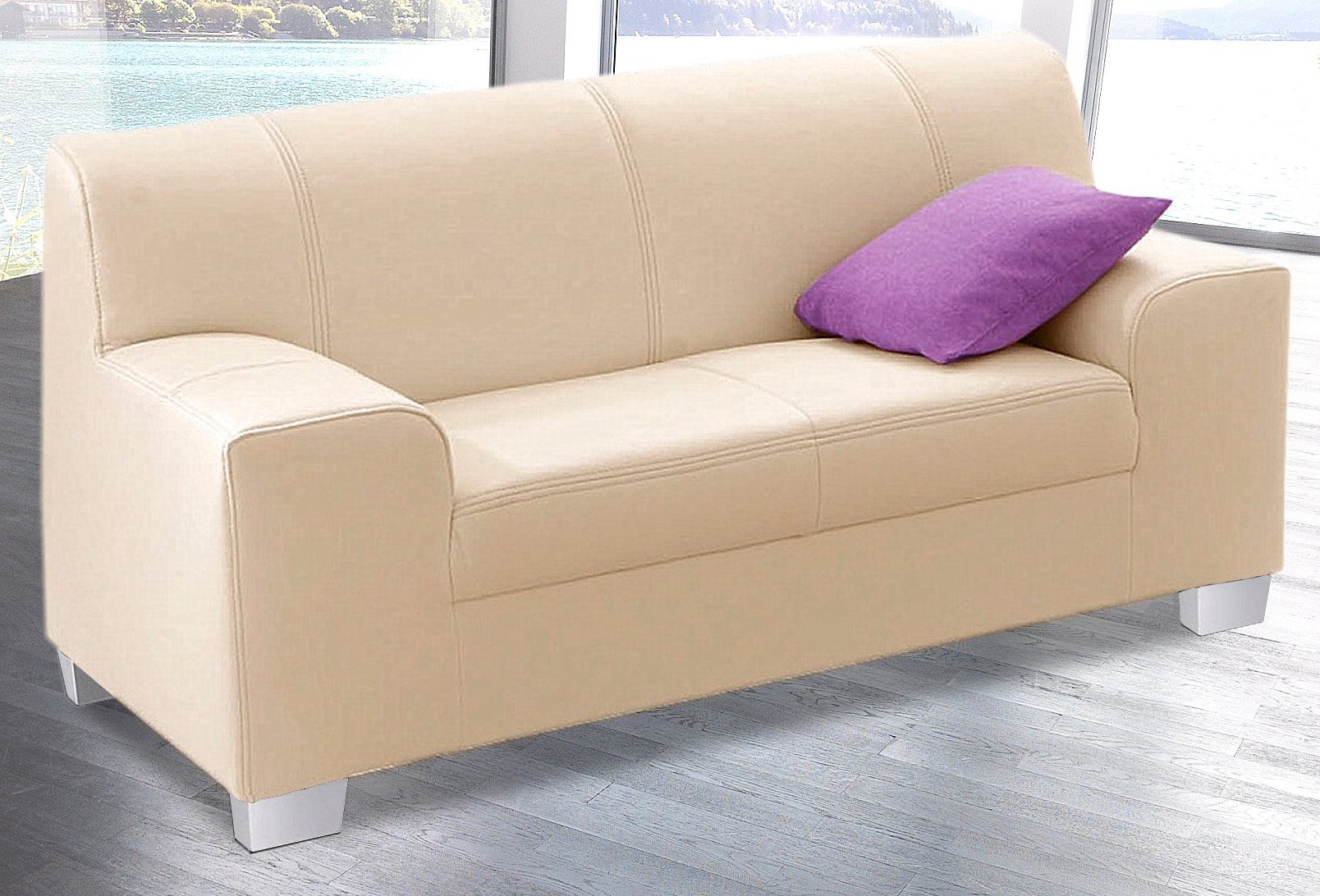 DOMO collection 2-zitsbank Amando tijdloos en modern, comfortabel,