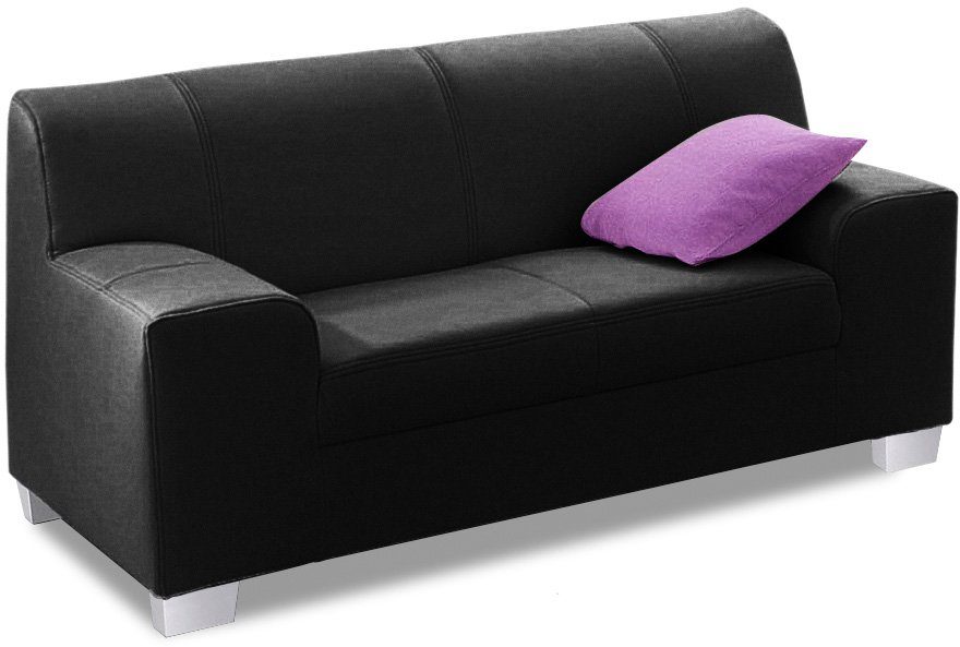 DOMO collection 2-zitsbank Amando tijdloos en modern, comfortabel, in veel bekledingsvarianten, ook in leer