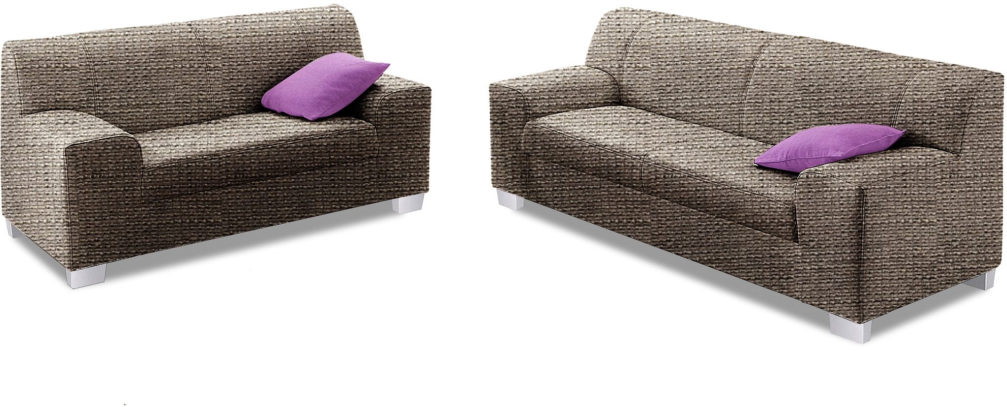 DOMO collection Zithoek Amando bestaand uit set van 2- en 3-zitsbank (voordeelset)