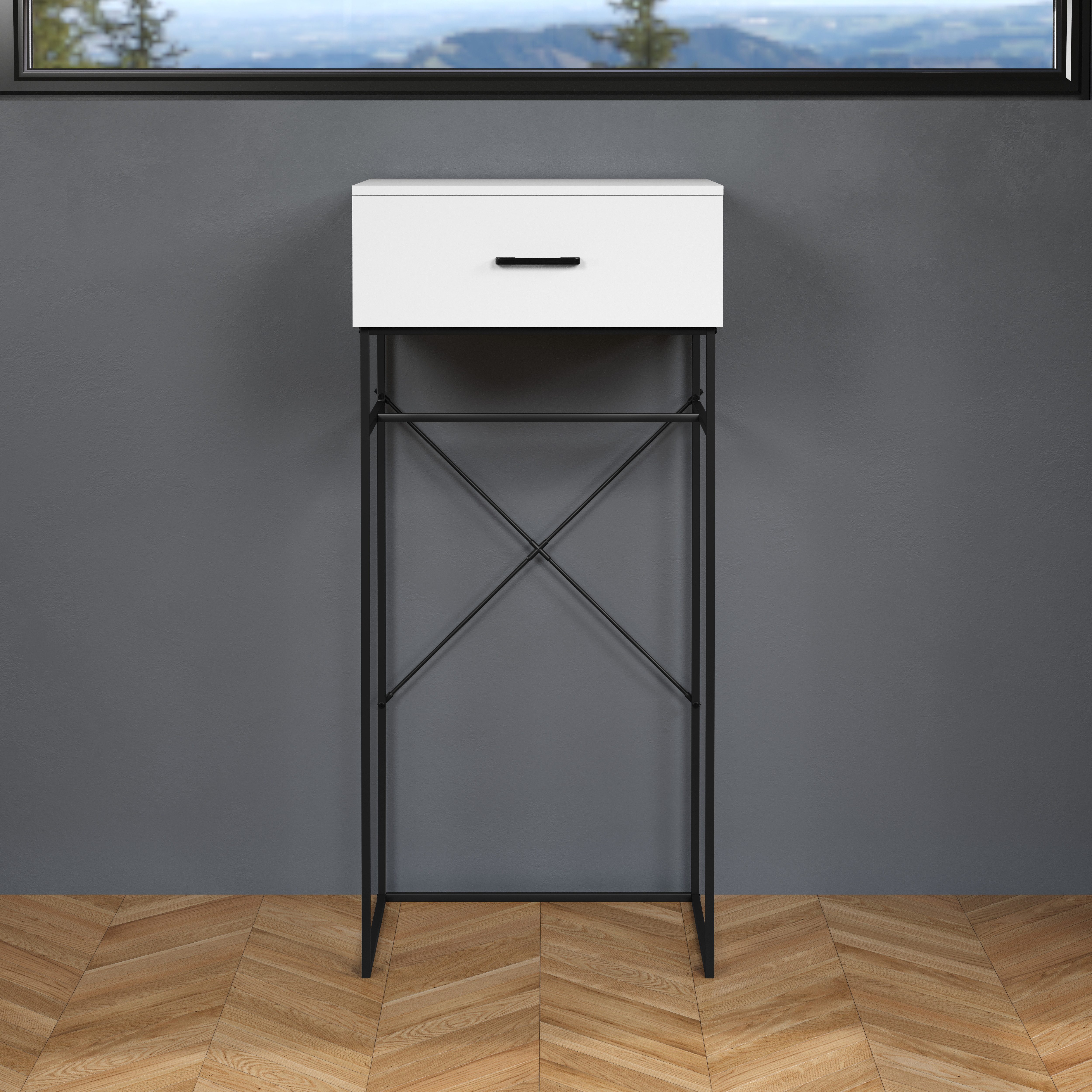 INOSIGN Bijzettafel Sterling Console tafel met lade en geïntegreerde ophangbeugel - 60/48/132 cm (1 stuk) bijzettafels wit