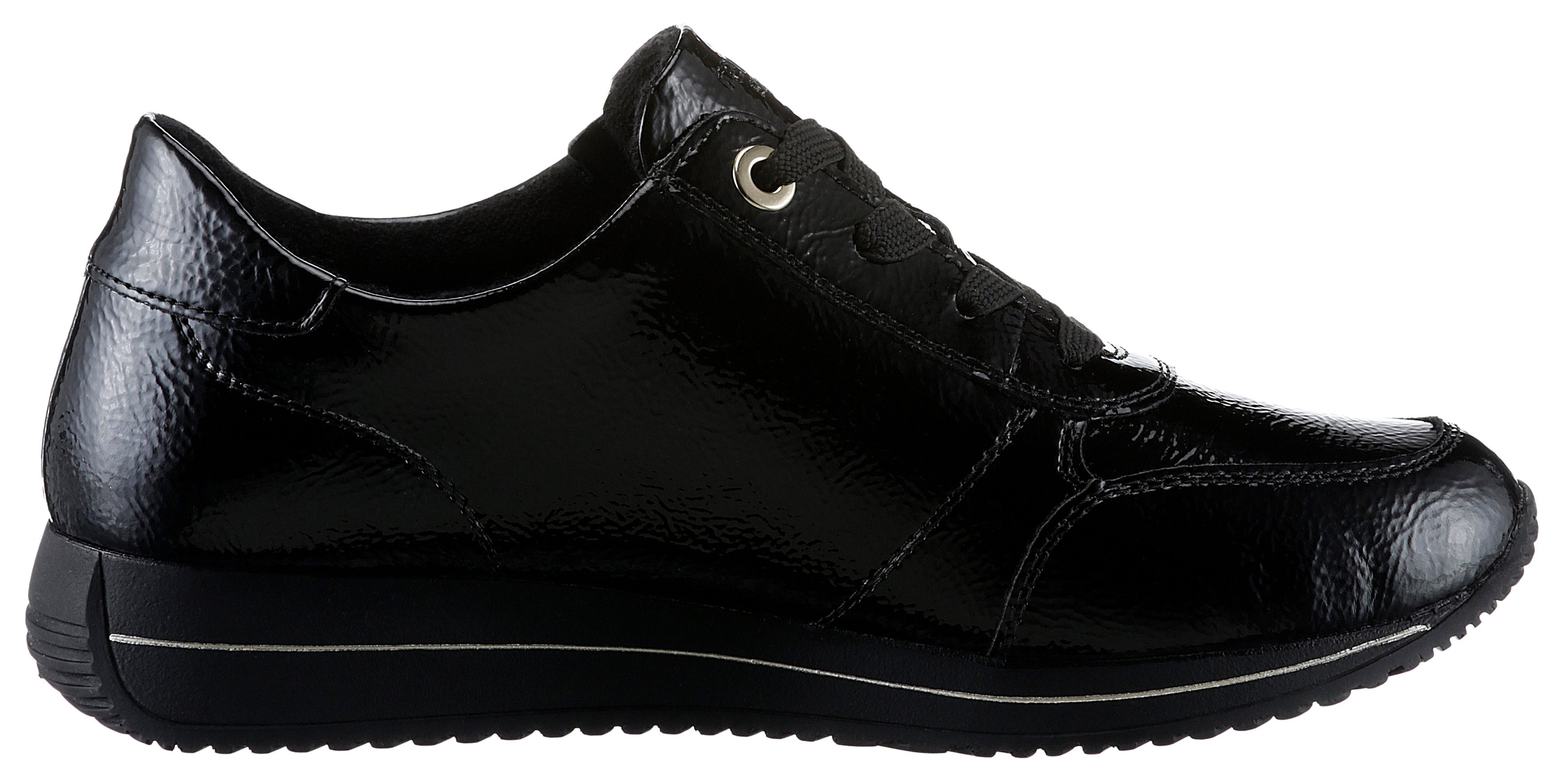 Remonte Sneakers met sleehak , vrijetijdsschoen, lage schoen, veterschoen in smalle vorm