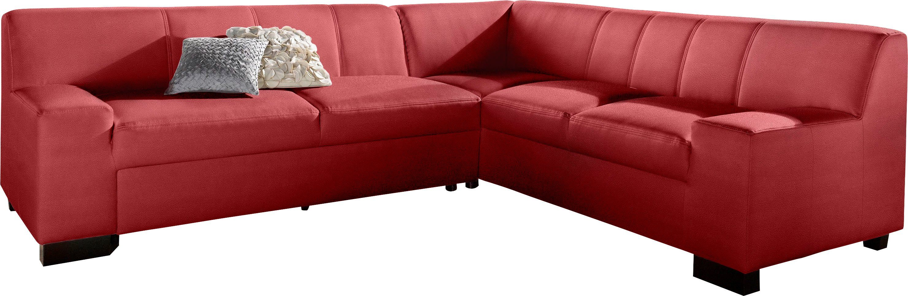 DOMO collection Hoekbank Norma Top, elegant en modern, platte armleuningen, L-vorm
