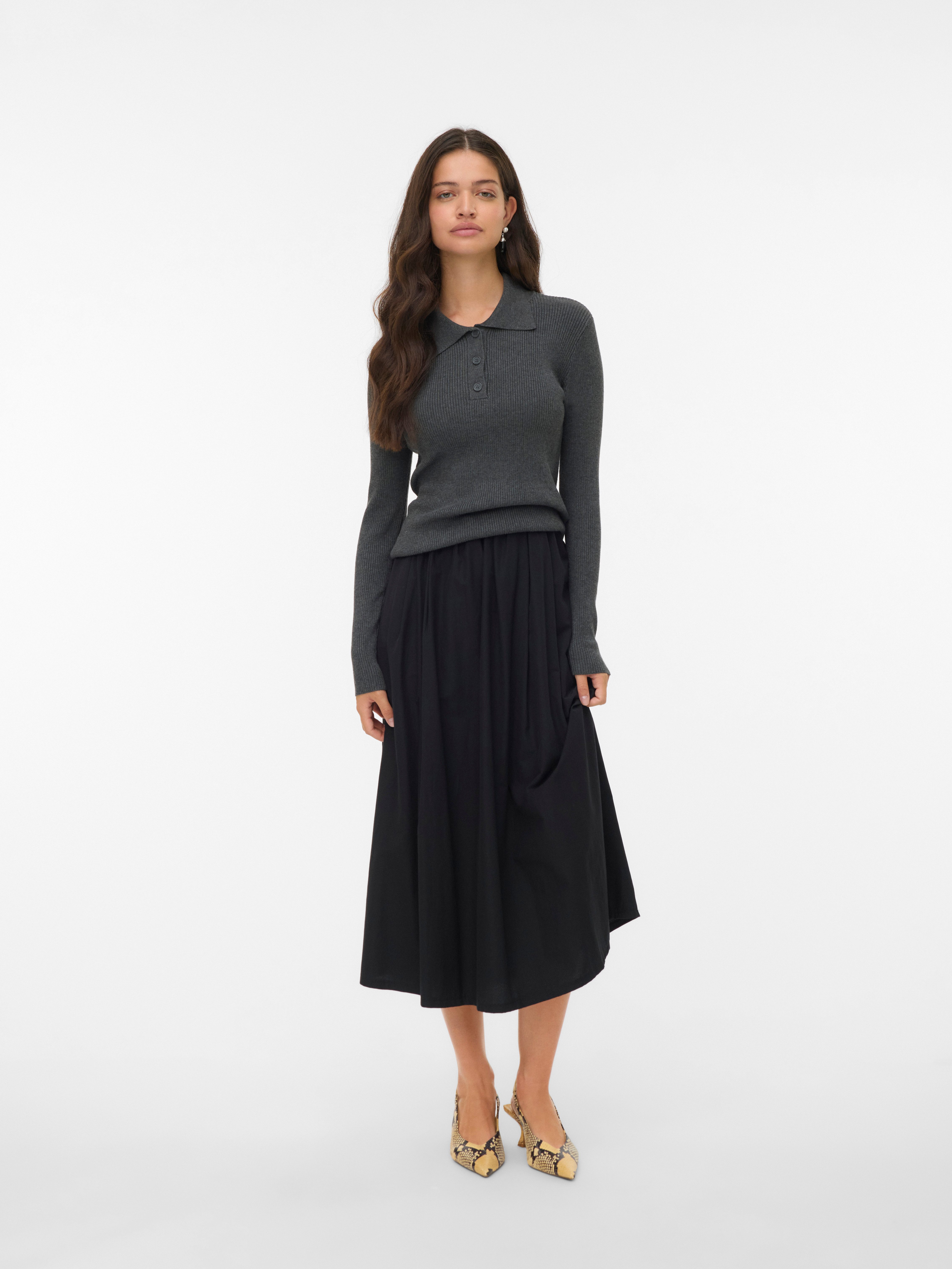 Vero Moda Trui met polokraag VMSILJERIB LS POLONECK PULLOVER NOOS