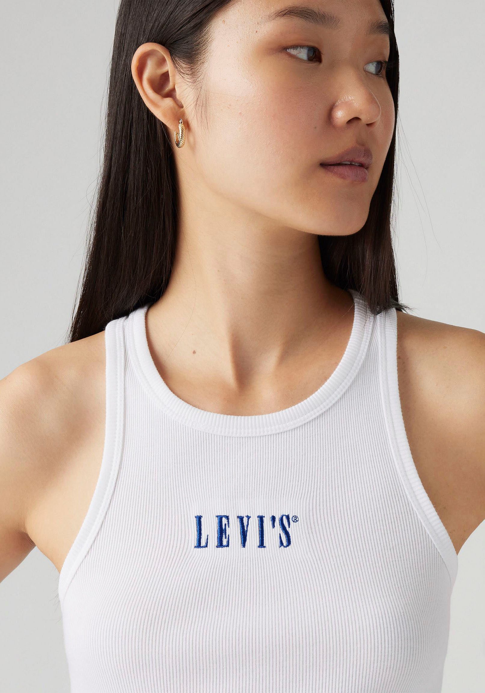Levi's® Geribde tanktop GRAPHIC GEMINI met logo-borduurwerk en structuur-look