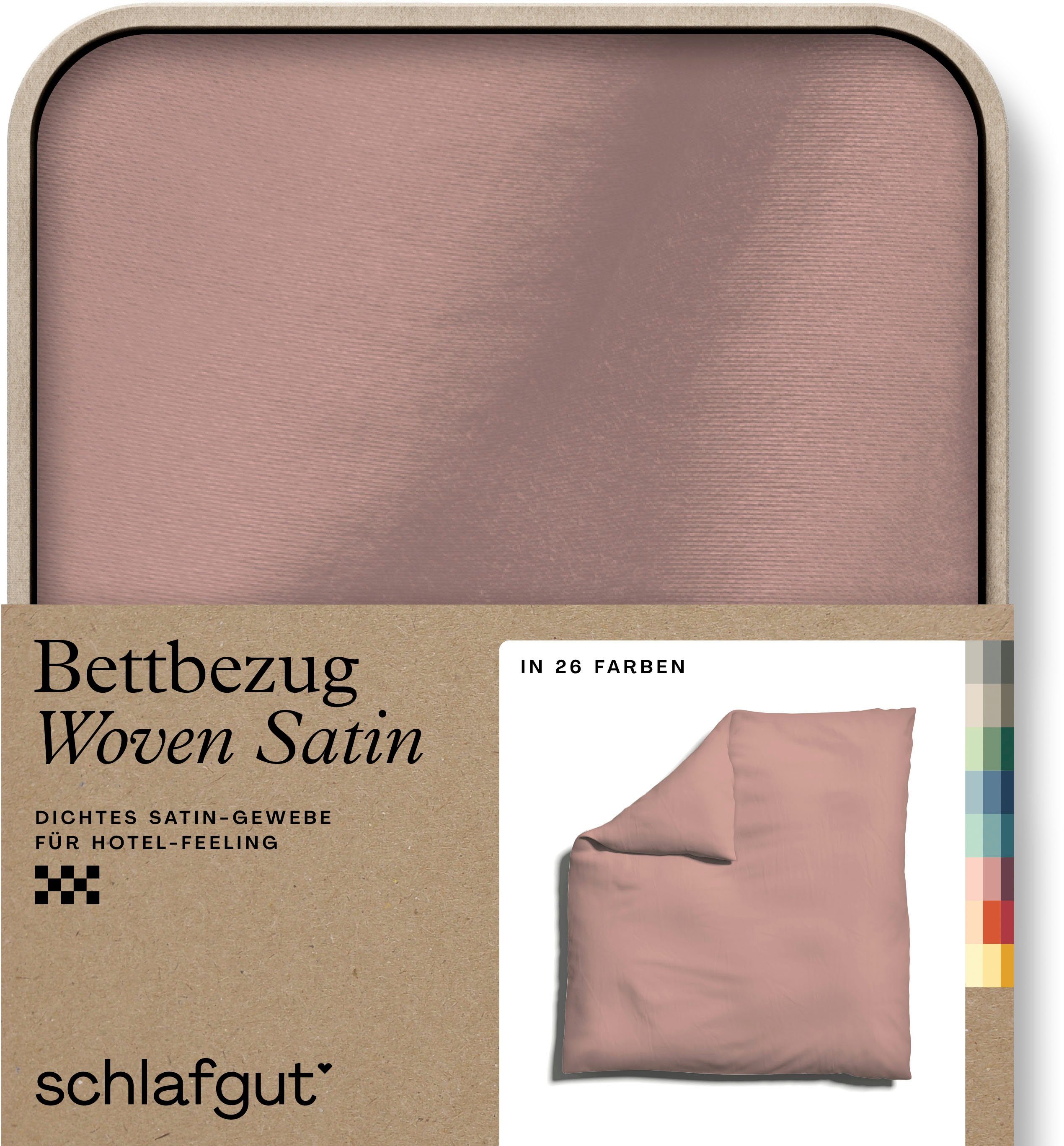 Schlafgut Dekbedovertrek Woven Satin bijzonder dicht geweven, mix & match: bijpassende kussenhoes ve