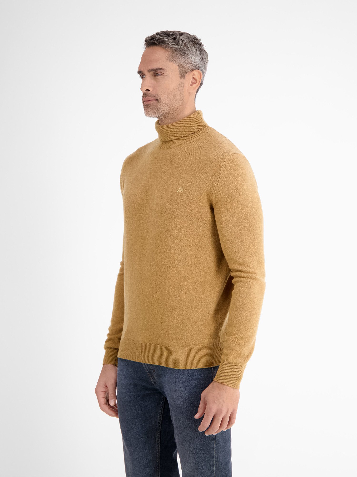Lerros Gebreide trui LERROS schapenwol turtleneck pullover met kasjmierpercentage