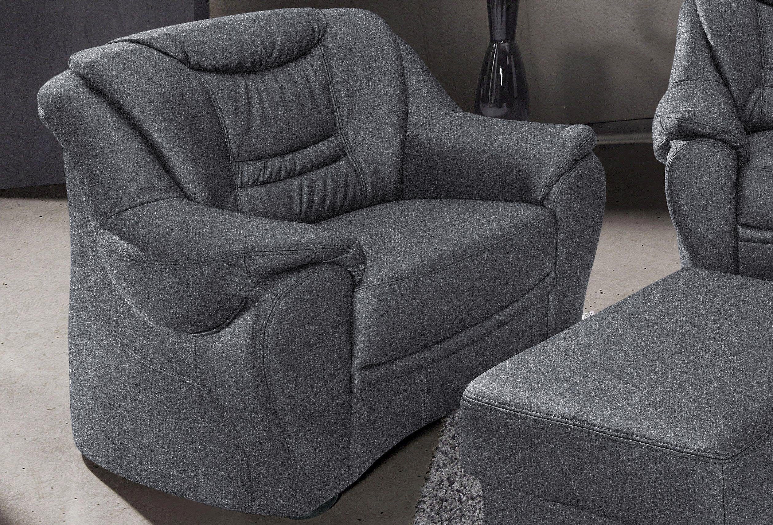 sit&more Fauteuil Benson fauteuils maat Luxe-microvezel ALTARA NUBUCK grijs