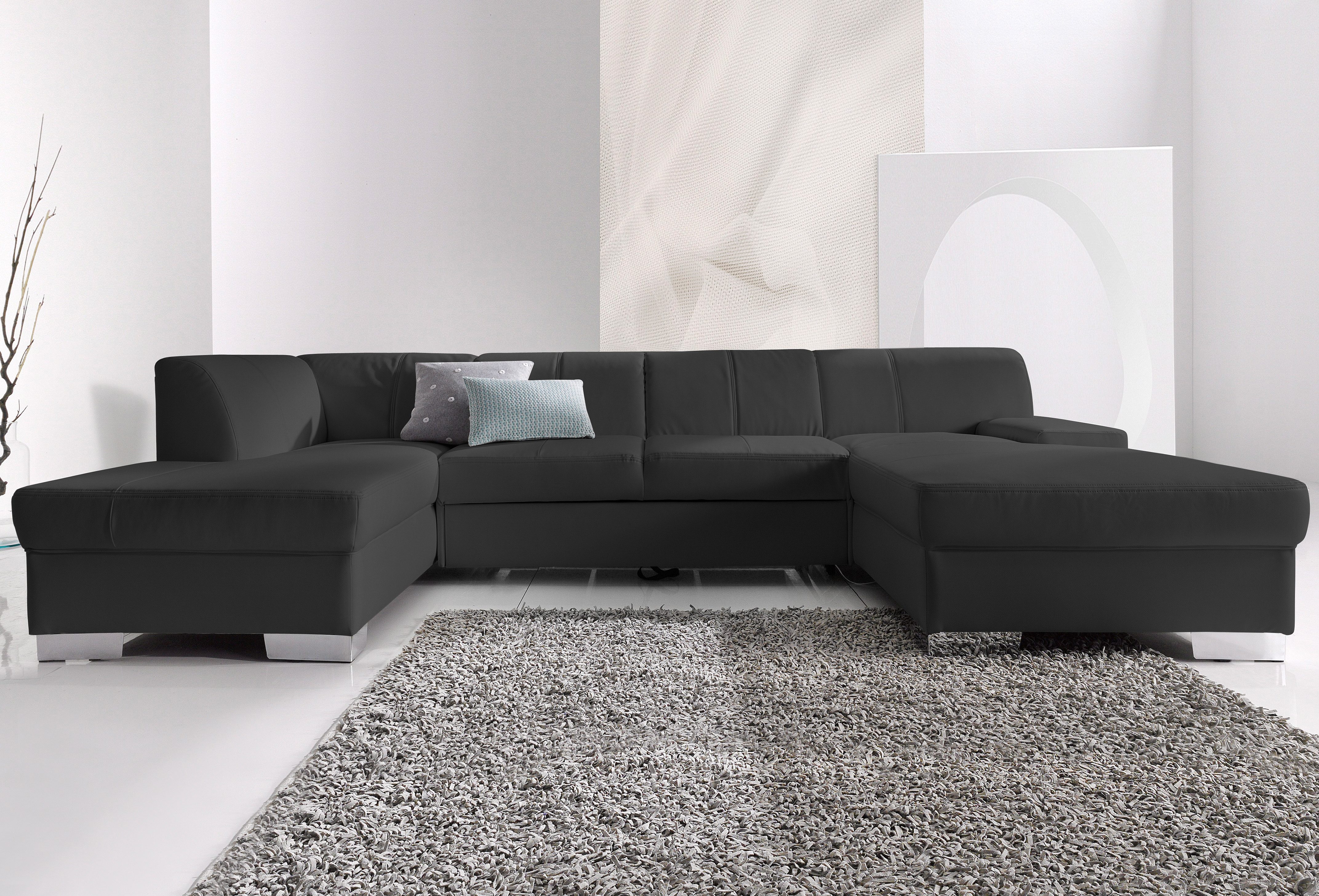 DOMO collection Zithoek Star, zeitlose Formensprache, elegante Optik, viel Platz, U-Form optioneel met slaapfunctie