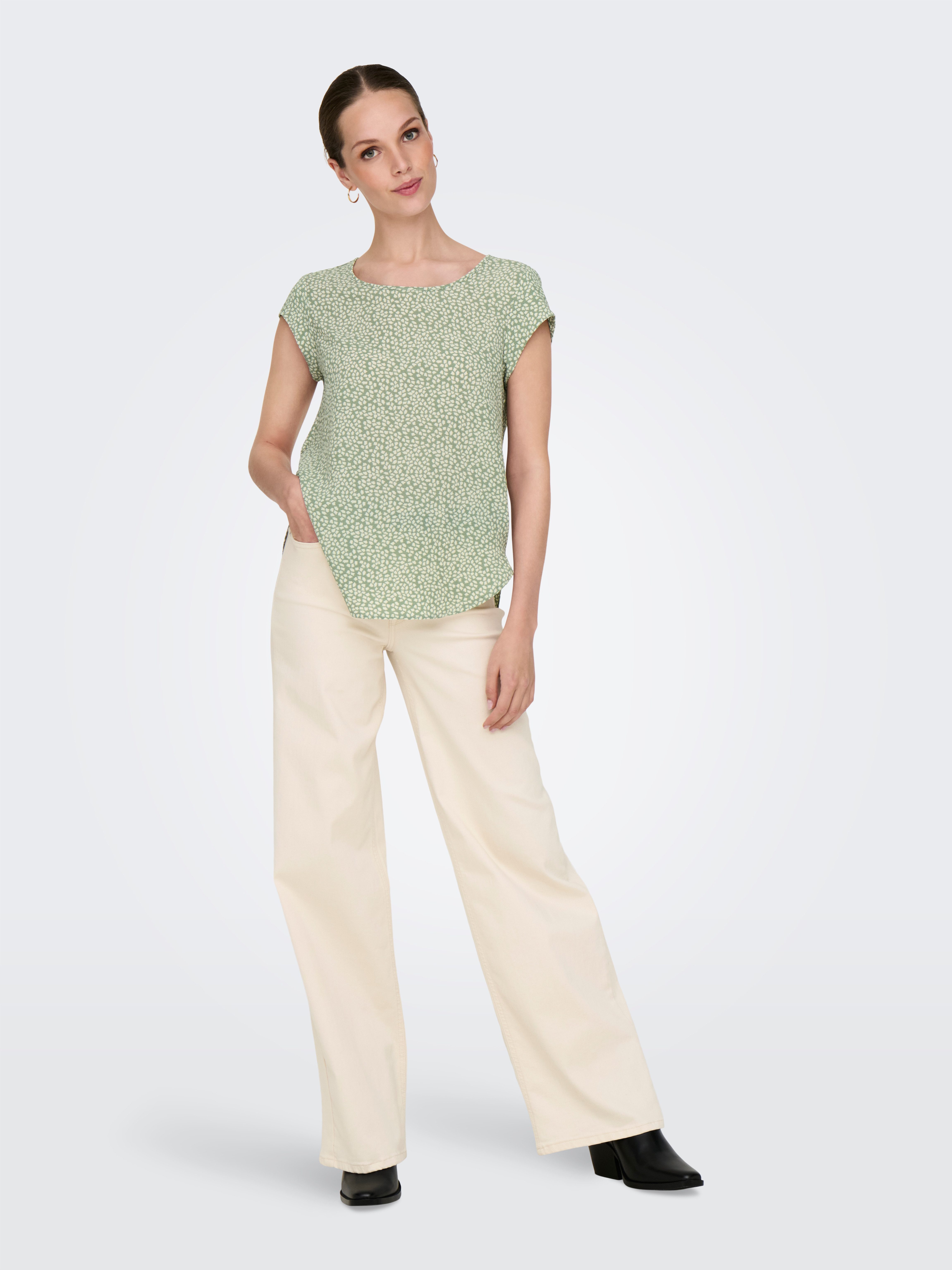Only Shirtblouse ONLVIC S/S AOP TOP NOOS PTM
