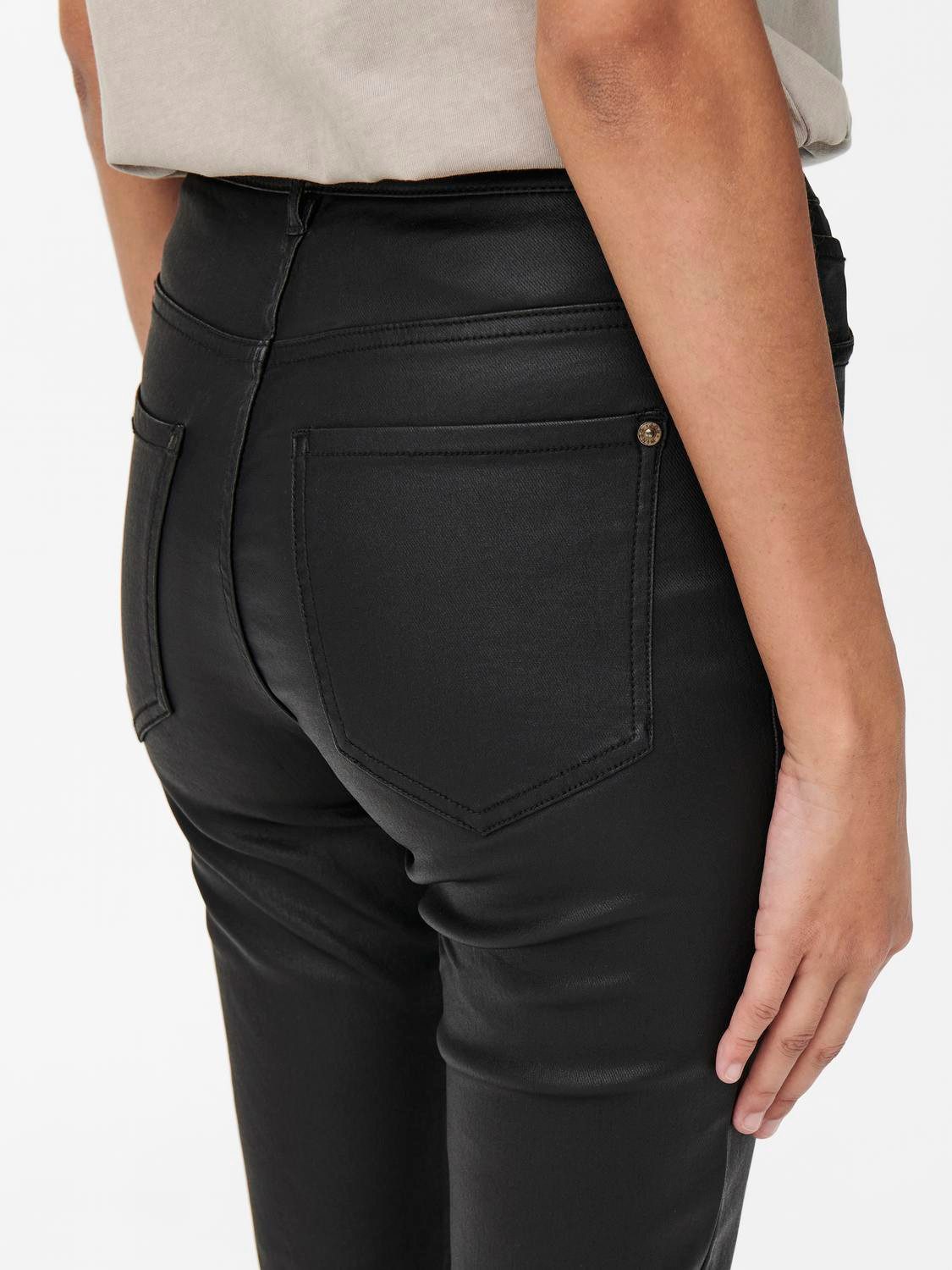 JDY Imitatieleren broek JDYNEWTHUNDER COATED HIGH SKN PNT NOOS