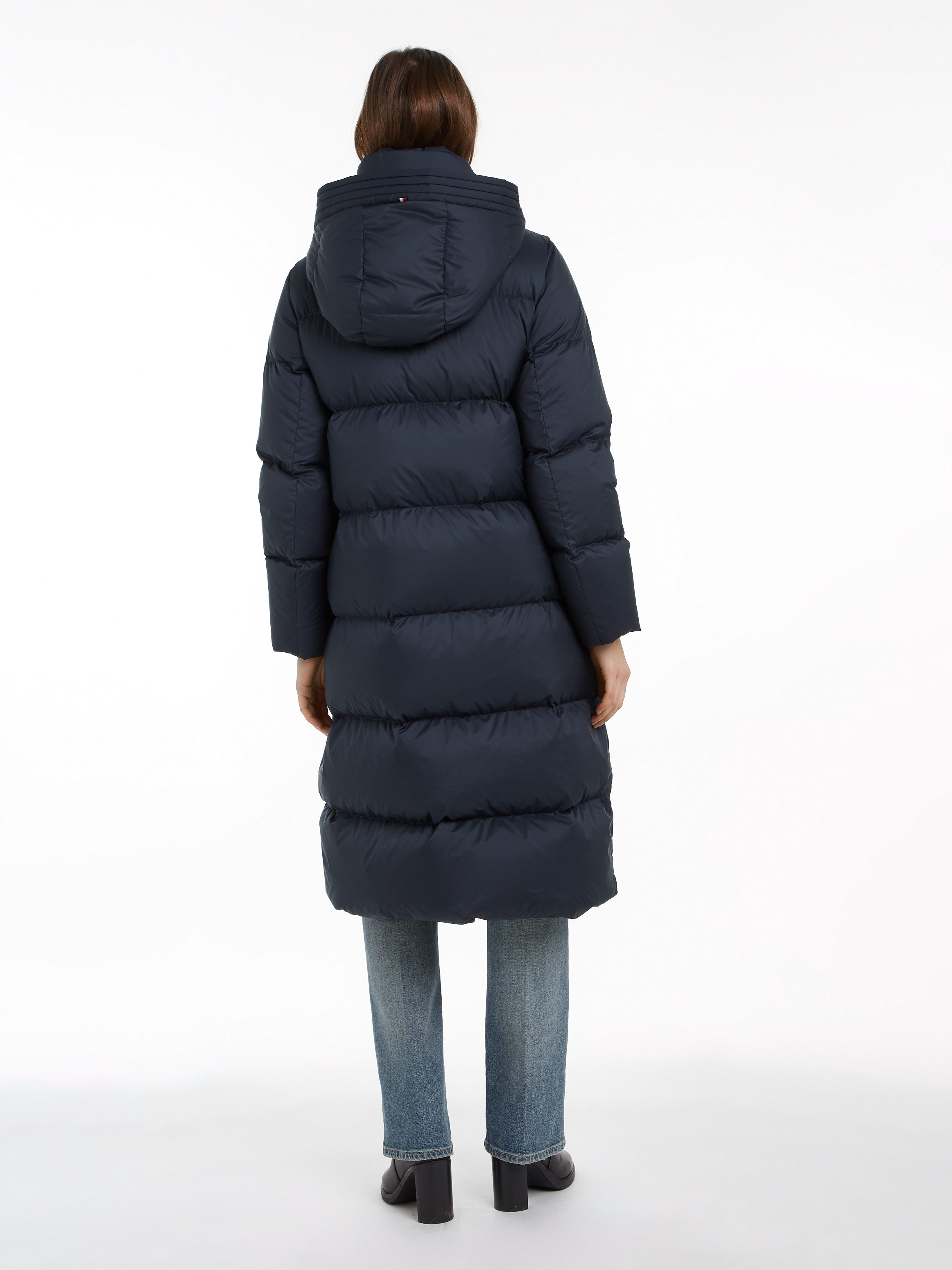 Tommy Hilfiger Lange jas met gestempeld logo