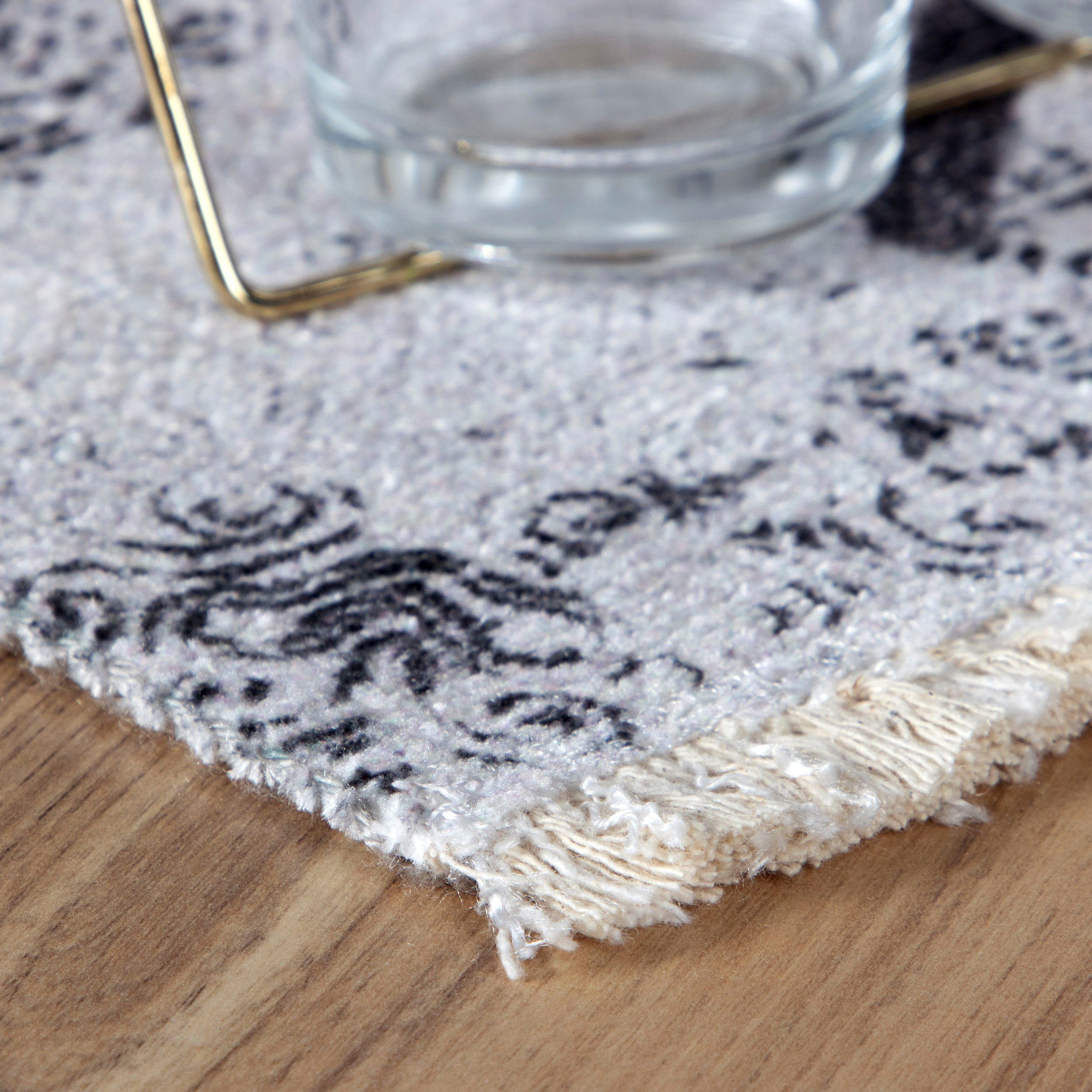 Obsession Vloerkleed My Valencia 633 gerecyclede materialen, modern ruit-design, met franje, wasbaar