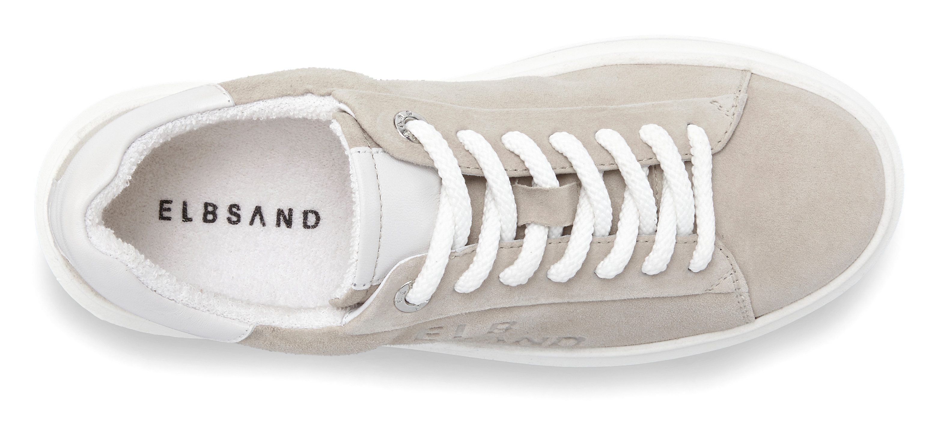 Elbsand Sneakers Veterschoen, vrijetijdsschoen van leer met modieuze plateaus zool