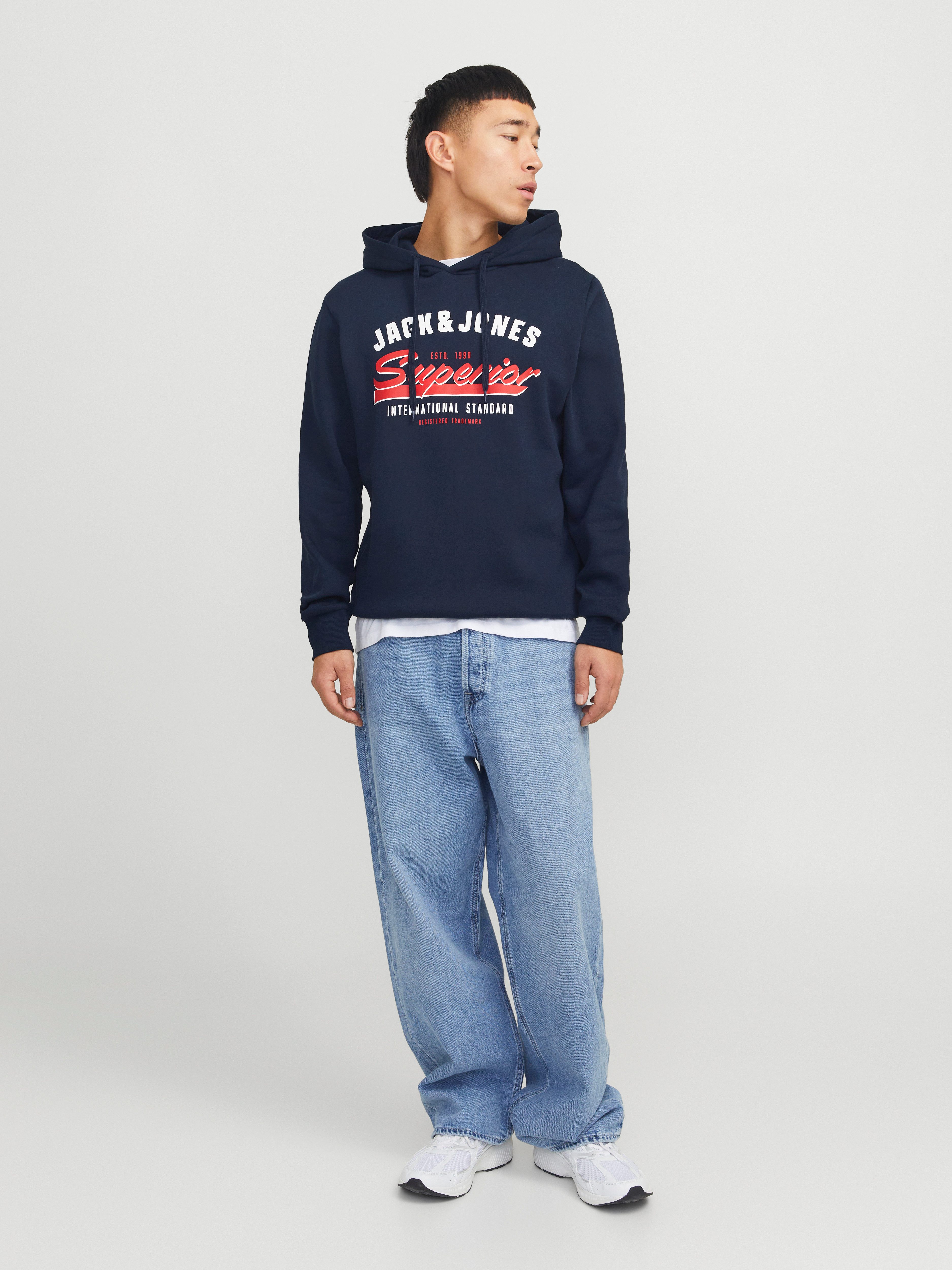 Jack & Jones Hoodie JJELOGO SWEAT HOOD 2 COL 24/25 NOOS