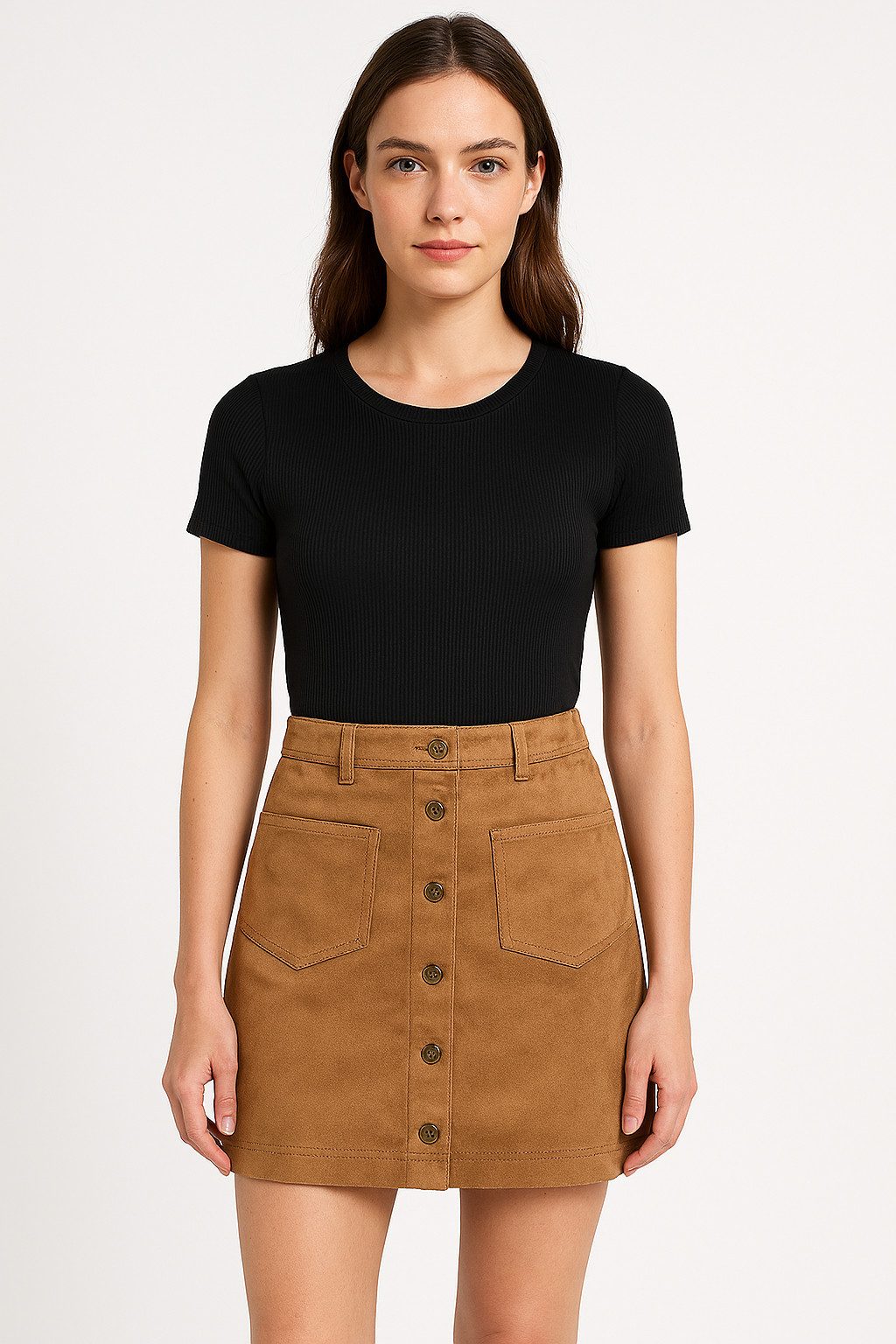Only Imitatieleren rok ONLGISELLE FAUX SUEDE SKIRT OTW ZL