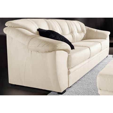 woonkamer driepersoons bankstel beige Luxe imitatieleer SIT en MORE in 4 bekledingskwaliteiten