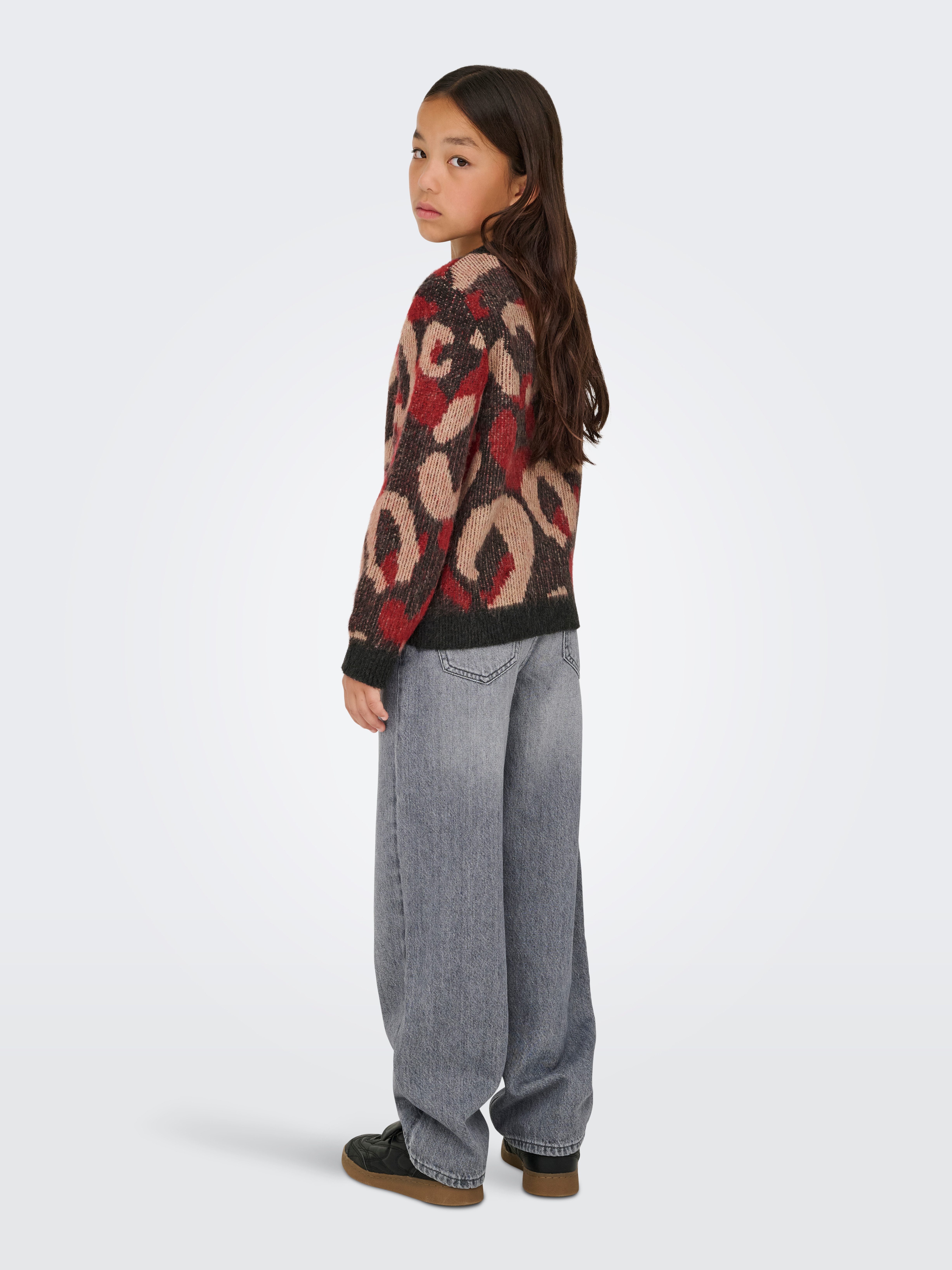 KIDS ONLY Trui met ronde hals KOGWILD L/S JQ O-NECK KNT