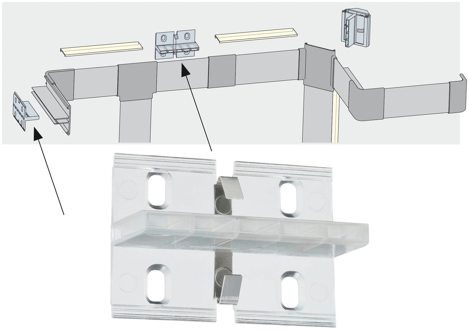 Paulmann Led-strepen Duo profiel set 100 cm incl. clips en diffuser (1 stuk)