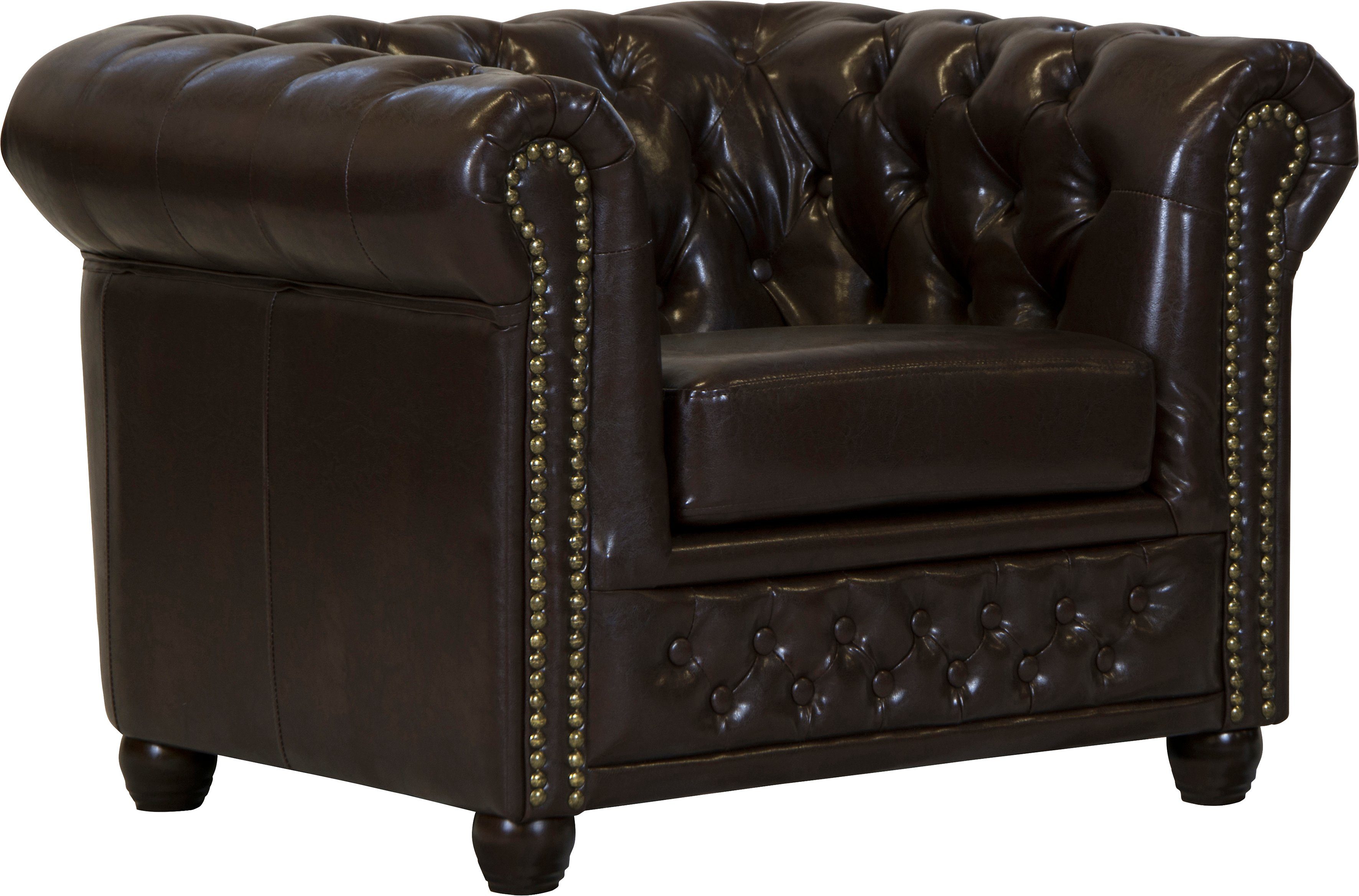 Home affaire Chesterfield-fauteuil Rysum geschikt voor de "rysum" serie b / d / h: 94/86/72 cm