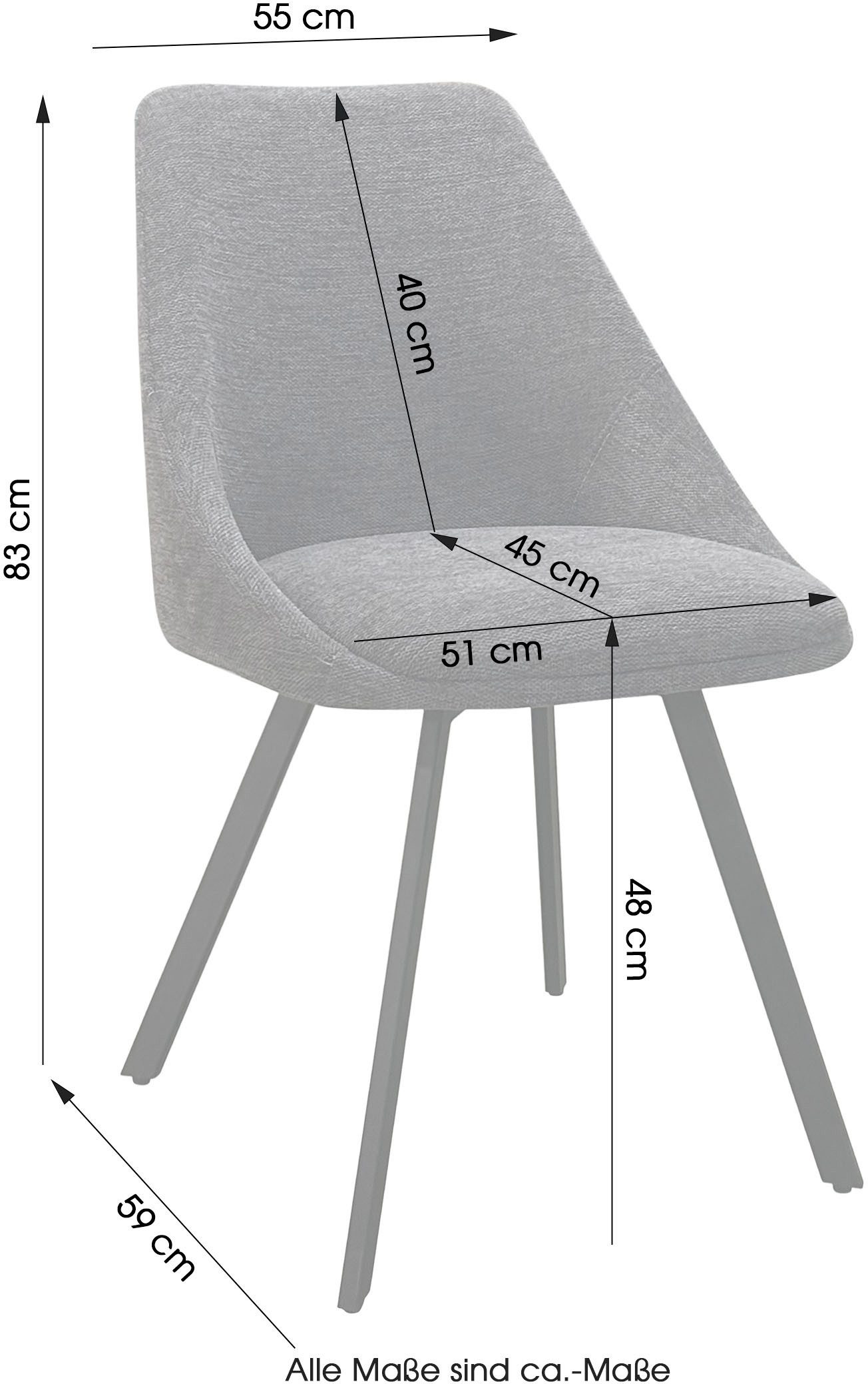 byLIVING Eetkamerstoel Jasper (2-stuks set) Zitkuip 360° draaibaar, zwart metaal, keukenstoel, diverse bekleding (set)