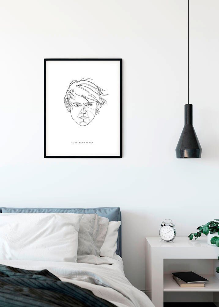 Komar Wanddecoratie Star Wars Classic Force Faces luik Wanddecoratie voor de kinderkamer - zonder lijst (1 stuk)