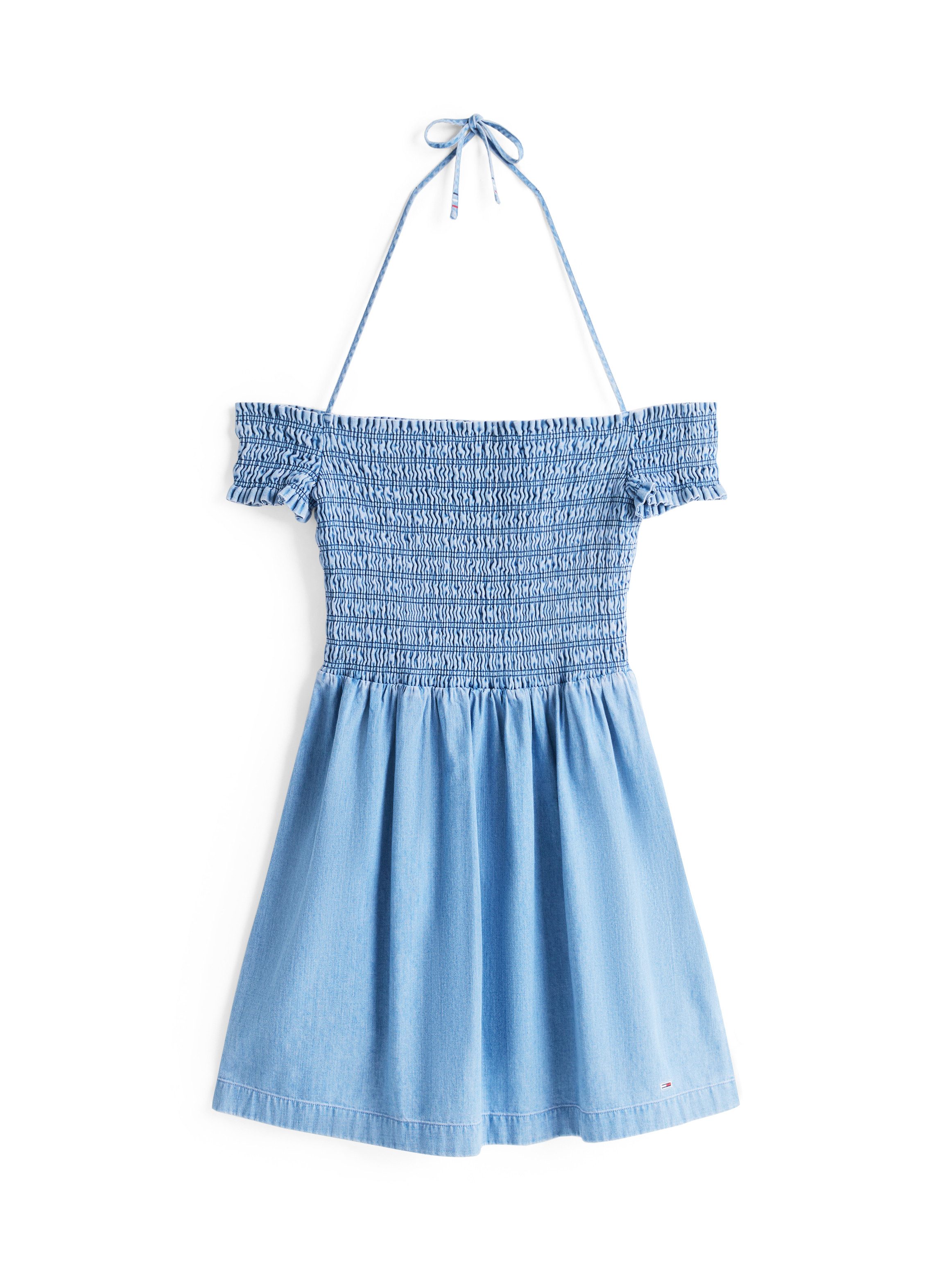 TOMMY JEANS Midi-jurk TJW CHAMBRAY FIT & FLARE DRESS