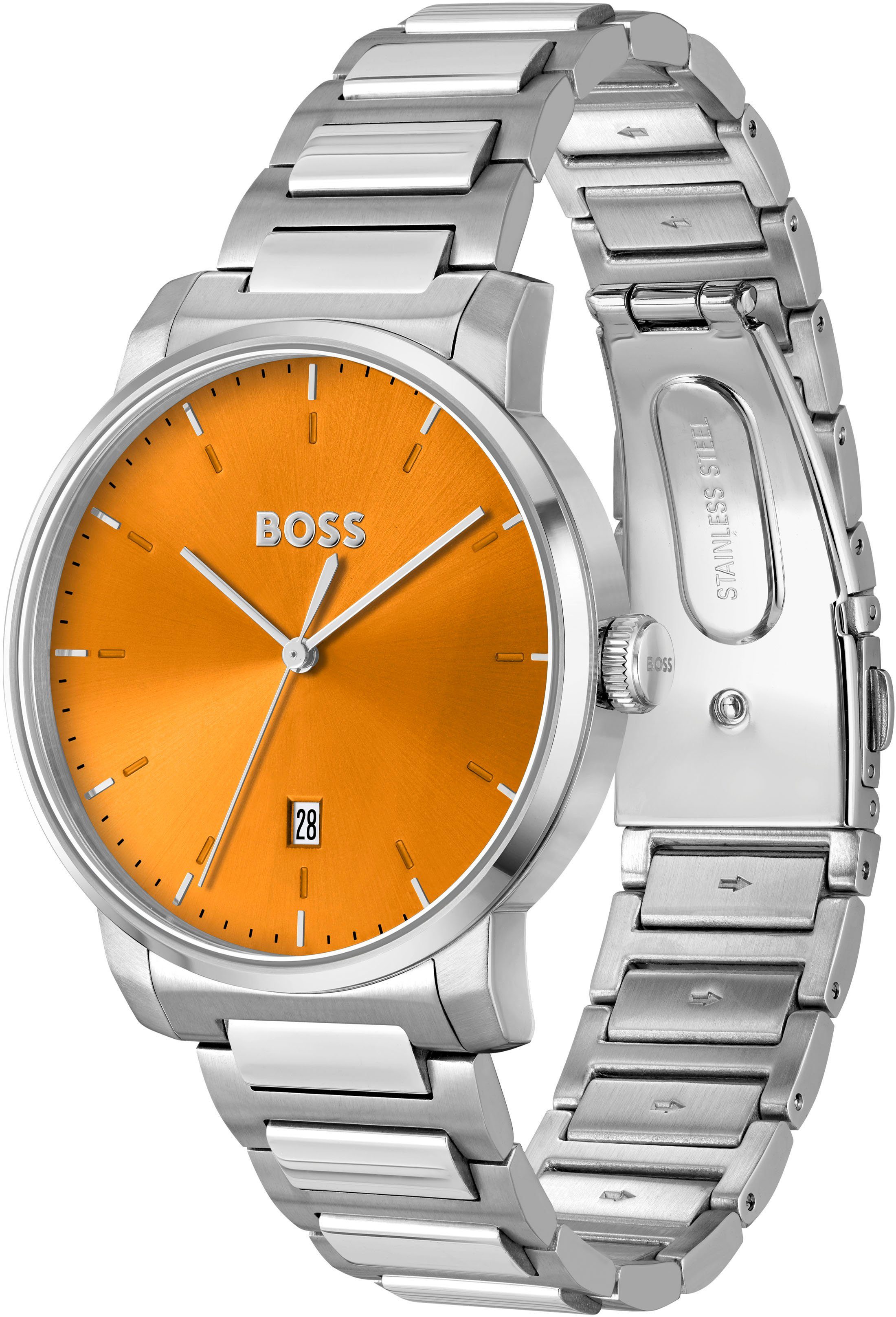Boss Kwartshorloge DEAN Herenhorloge, dameshorloge, horloge, datum, siliconen band