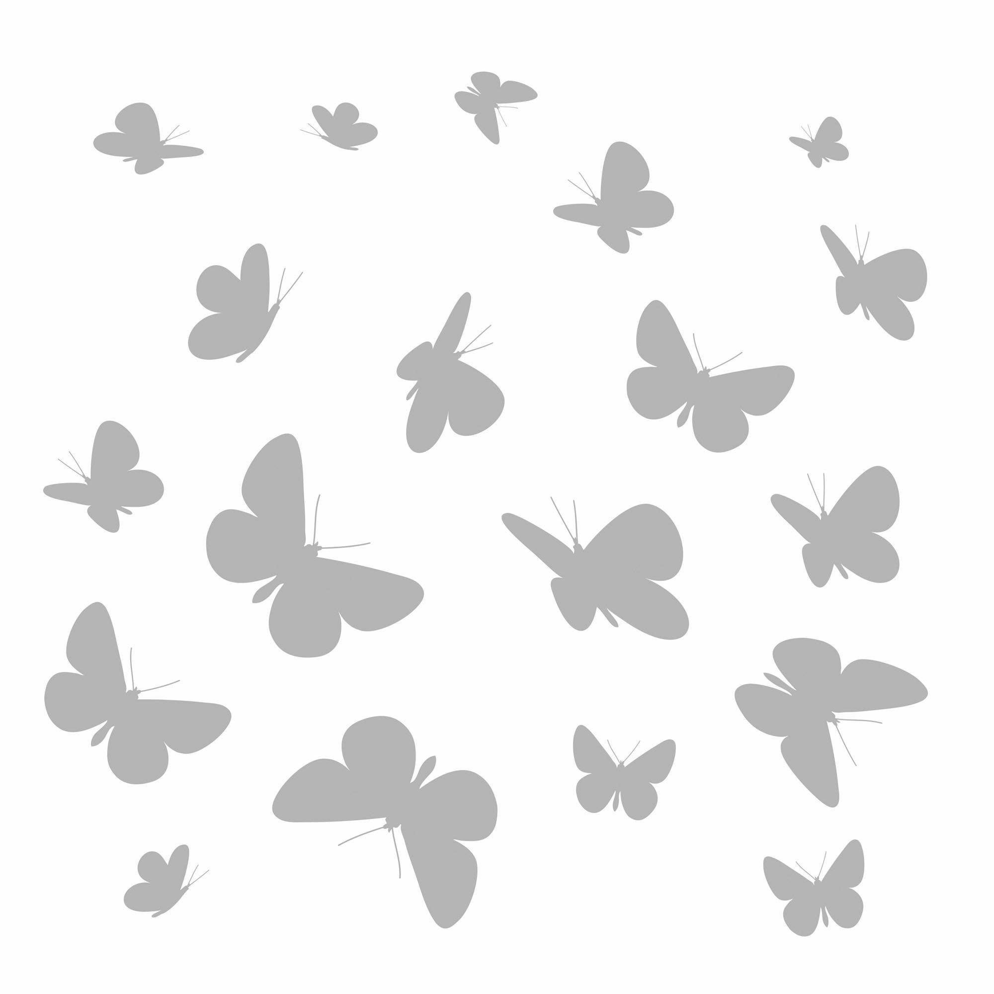 Komar Raamdecoratie Vlinders 31x31 cm, zelfklevend (21 stuks)