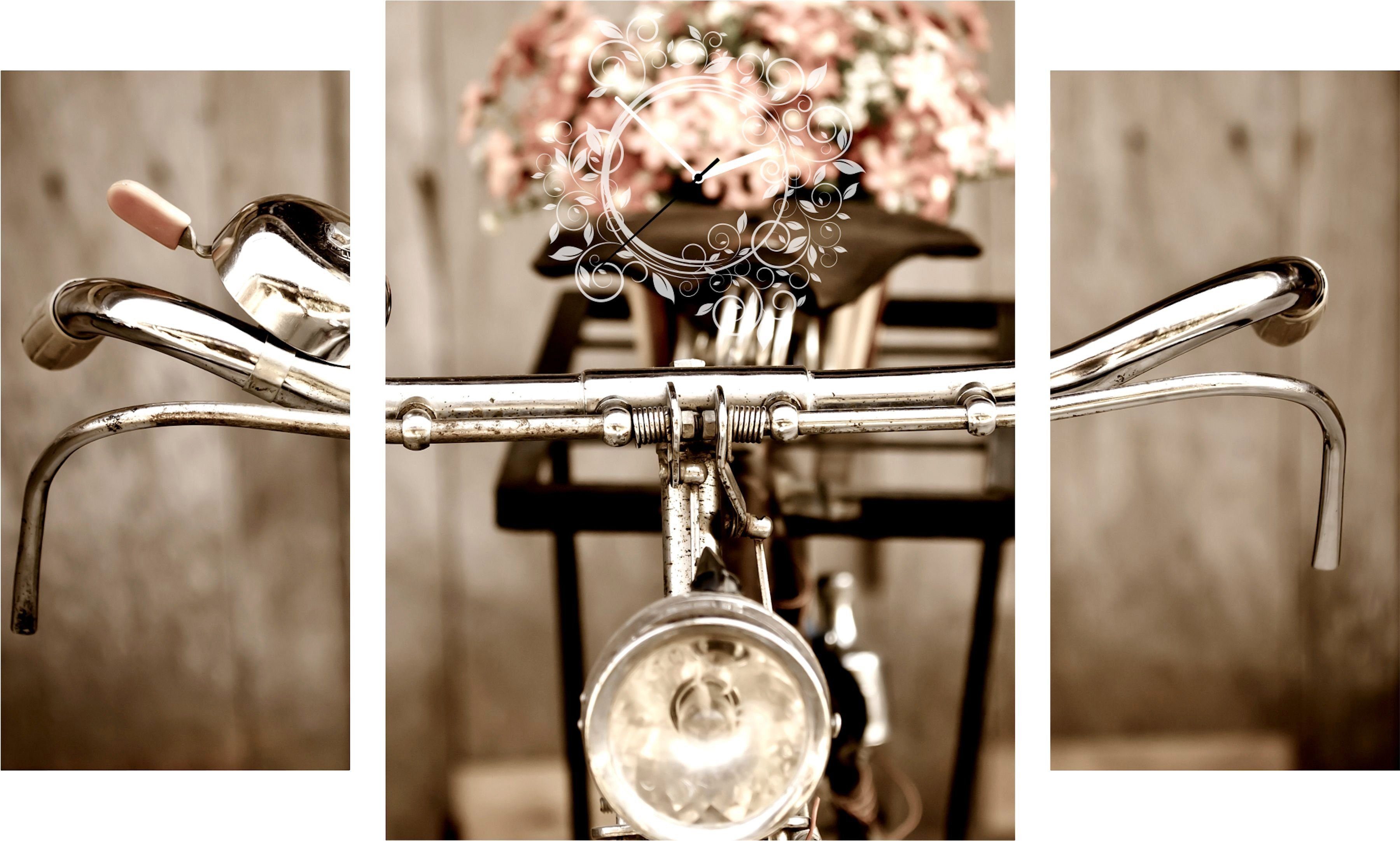 Conni Oberkircher´s Wanddecoratie Old City Bike met decoratieve klok (set)