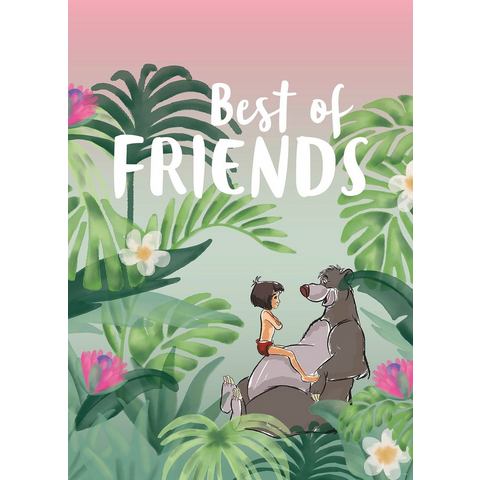 Komar wanddecoratie Jungle Book Best of Friends, zonder lijst
