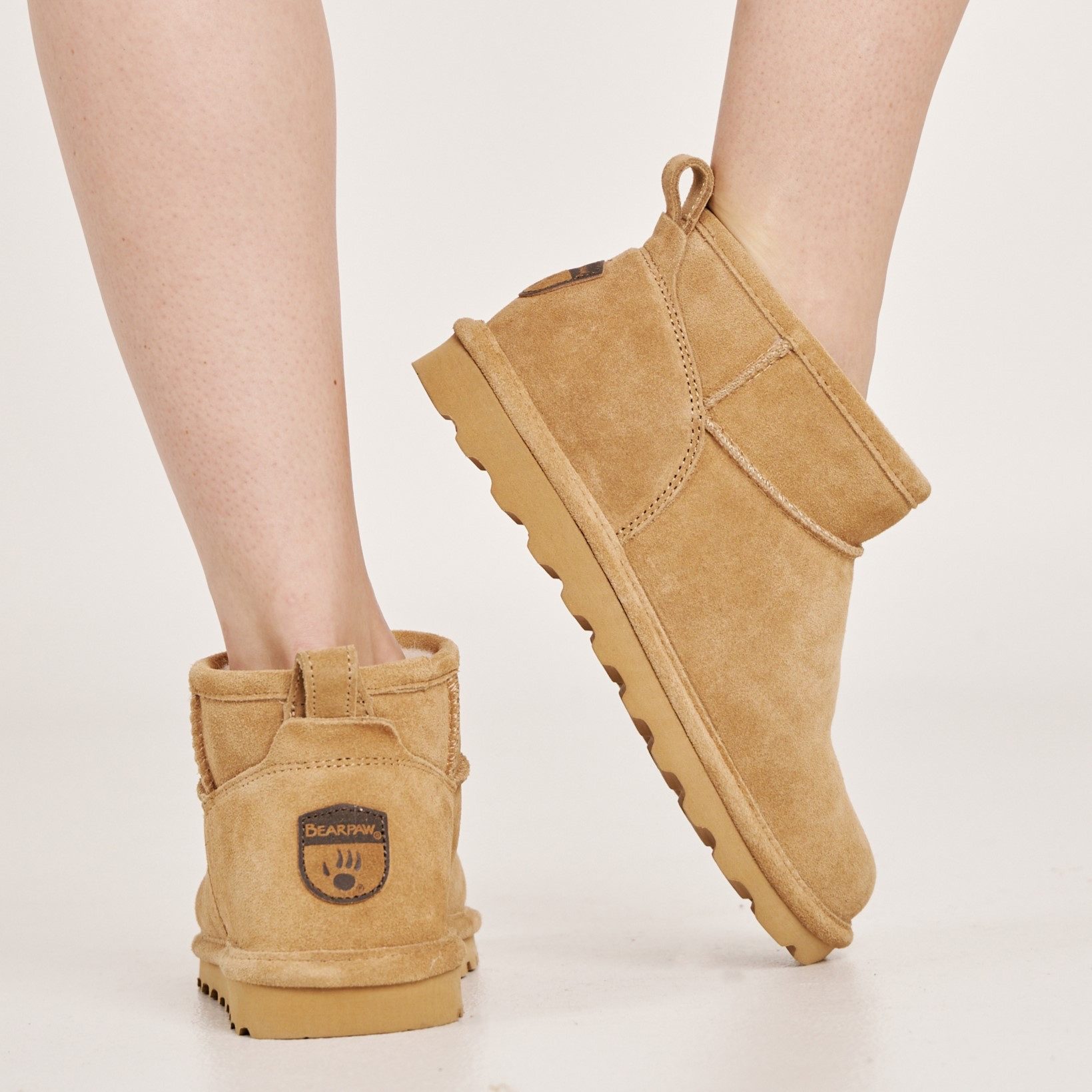 Bearpaw Winterlaarzen Shortama winterlaarzen, instaplaarzen met uitneembare binnenzool