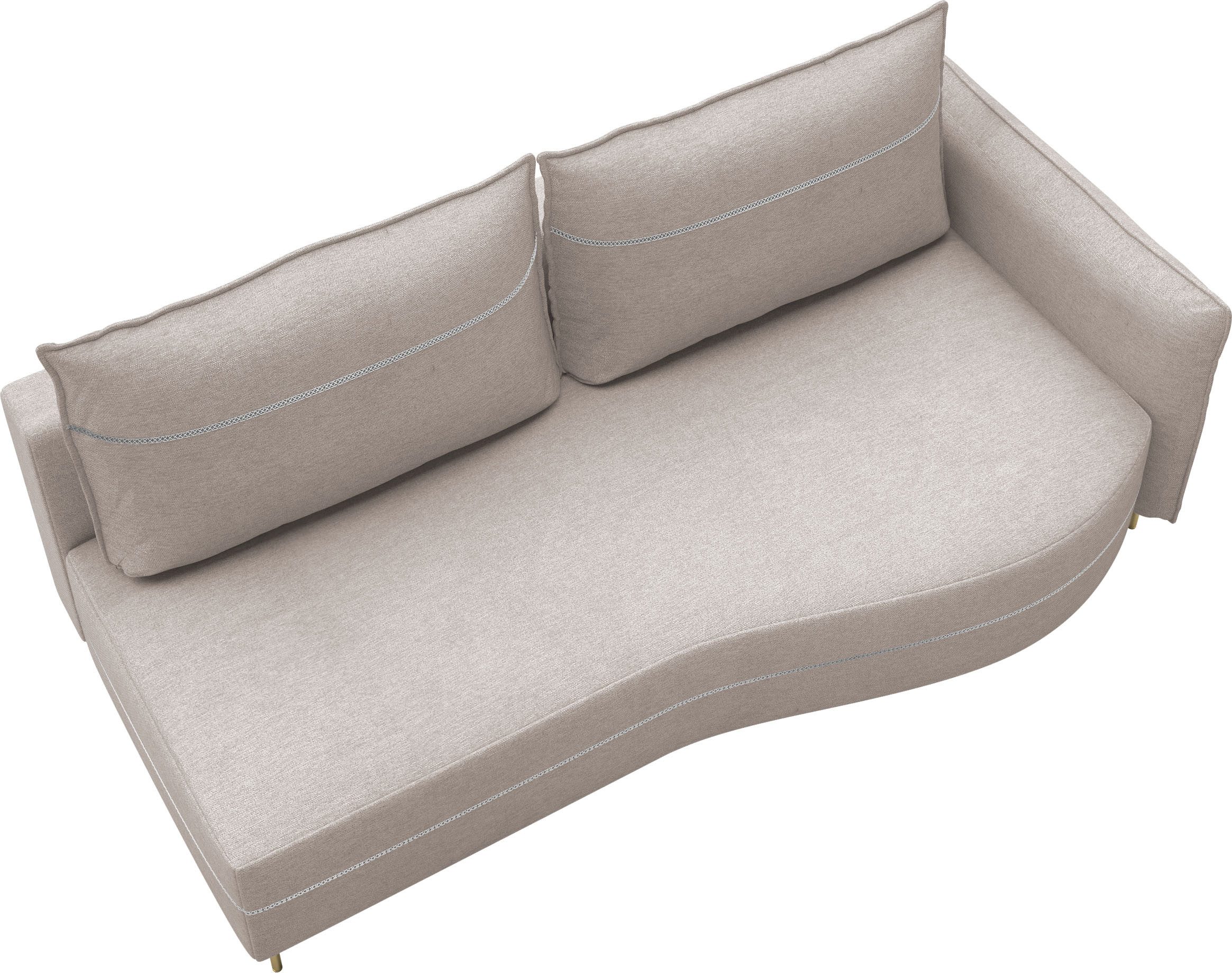 exxpo - sofa fashion Loungebank Ortis met geweldige contrastnaad, solitair meubel, comfortabel, smalle armleuning