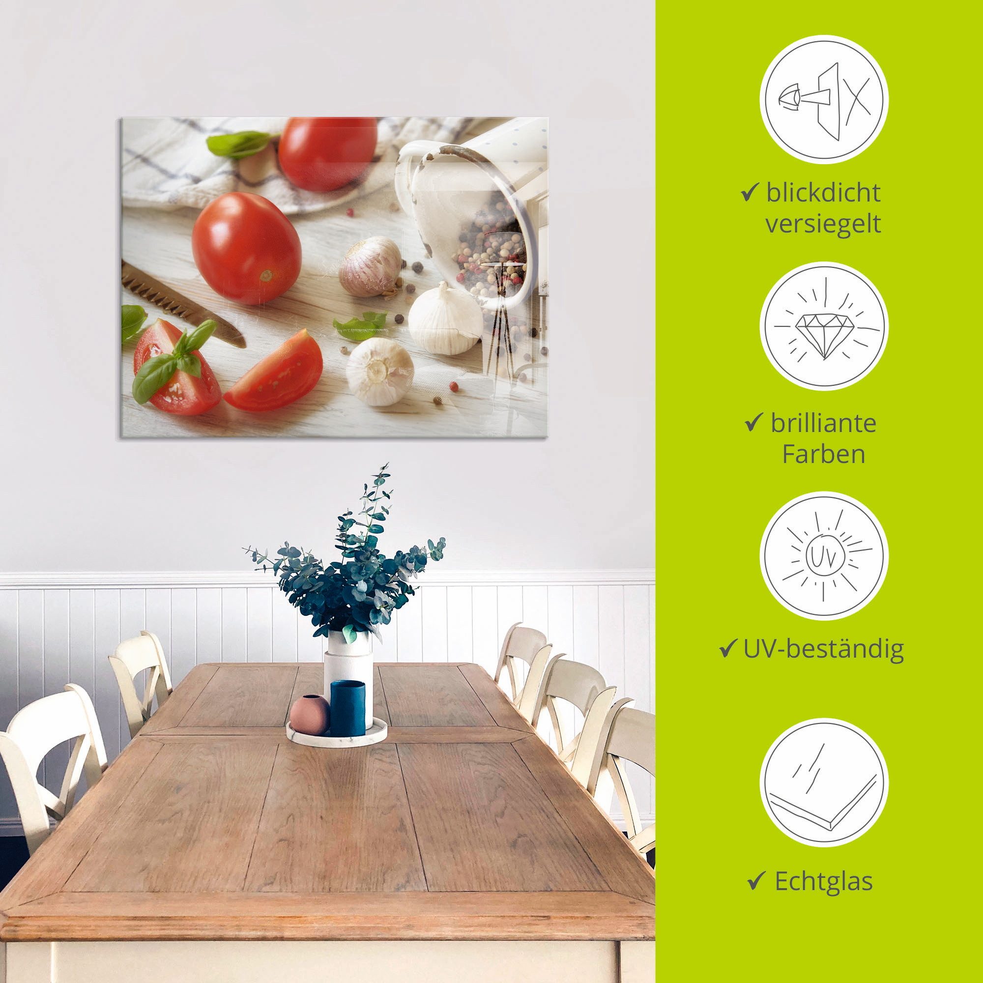 Artland Print op glas Verse keuken in verschillende maten