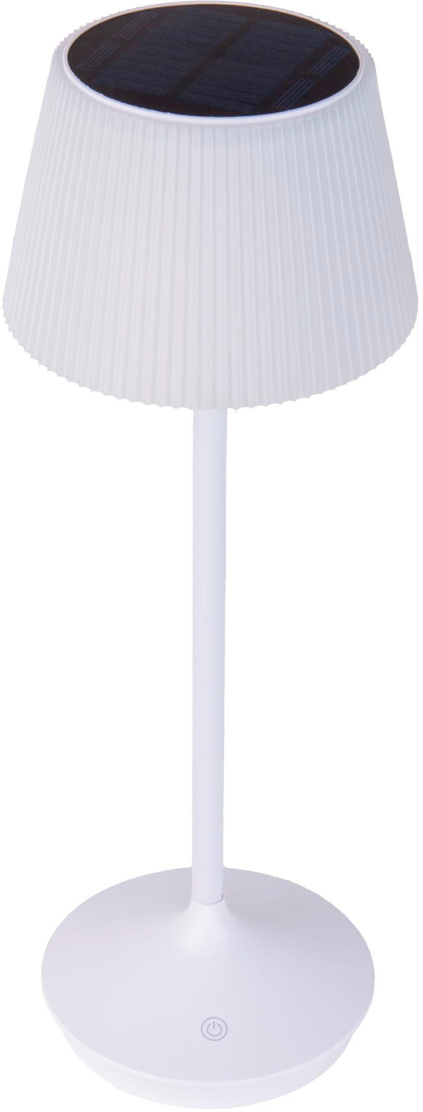 näve Led-tafellamp Zonne-lamp / acculamp "EMMI" Zonne-energie, accubedrijf, CCT, aanraaksensor, accutafellamp (1 stuk)