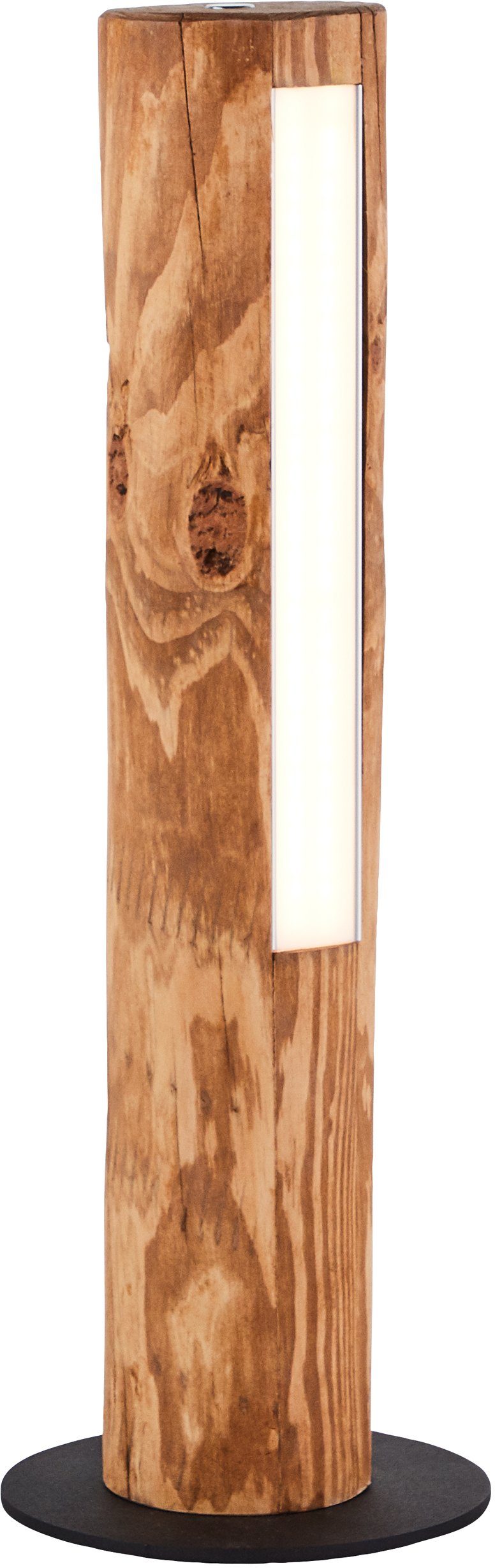 Brilliant Leuchten Led-tafellamp Odun 46 cm hoogte, touchdimmer, 800 lm, warmwit, hout / metaal, grenen gebeitst (1 stuk)
