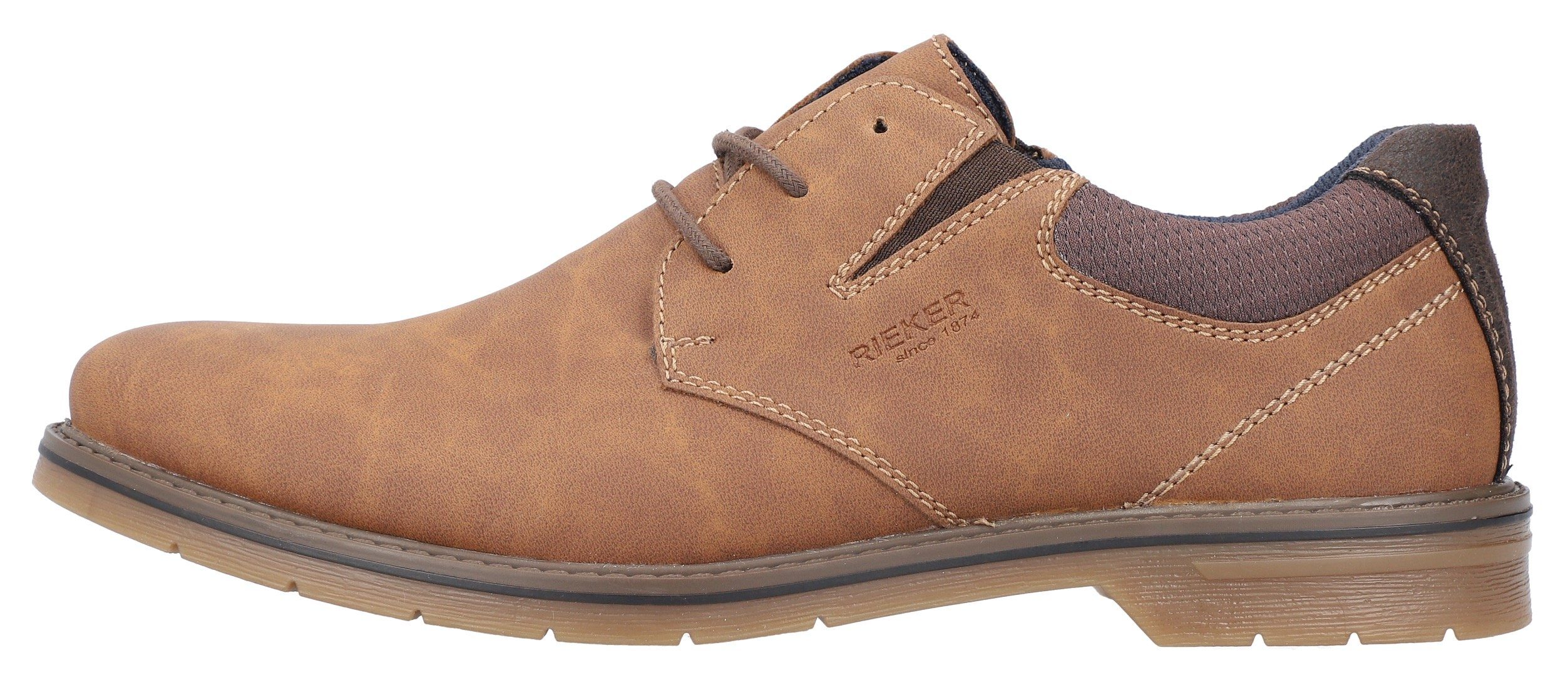 Rieker Veterschoenen met elastische band, vrijetijdsschoen, lage schoen, veterschoen