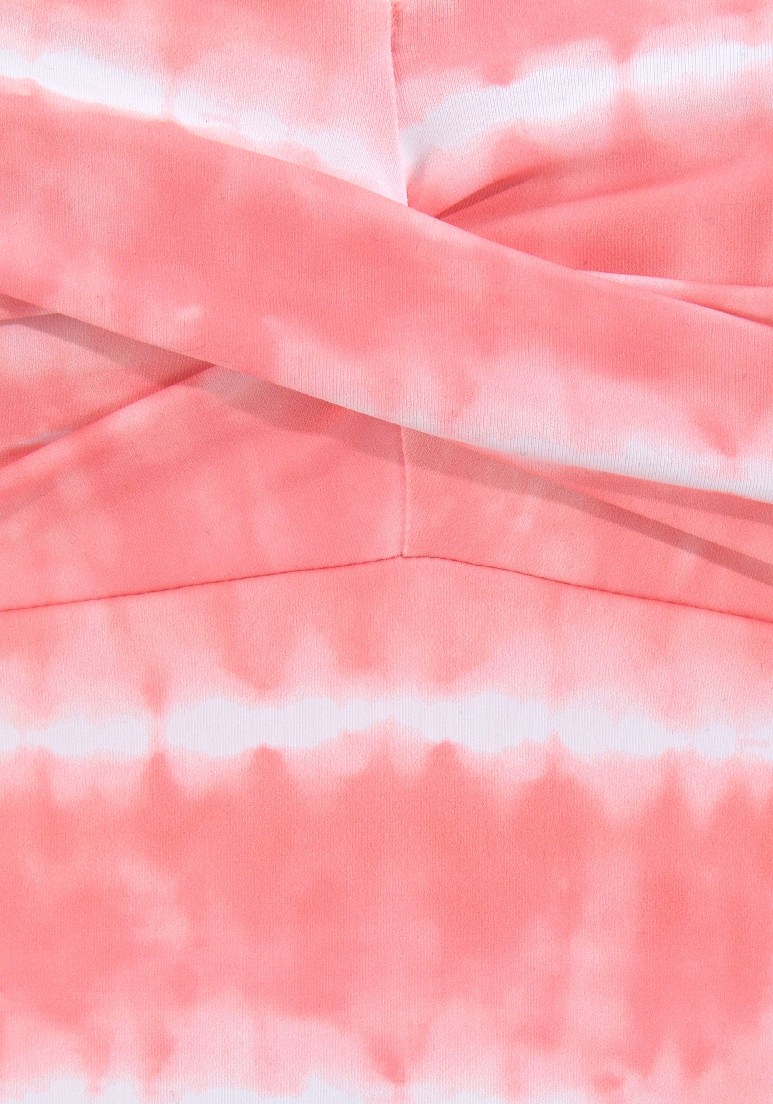 s.Oliver RED LABEL Beachwear Tankinitop met beugels Enja met batikprint en wikkel-look