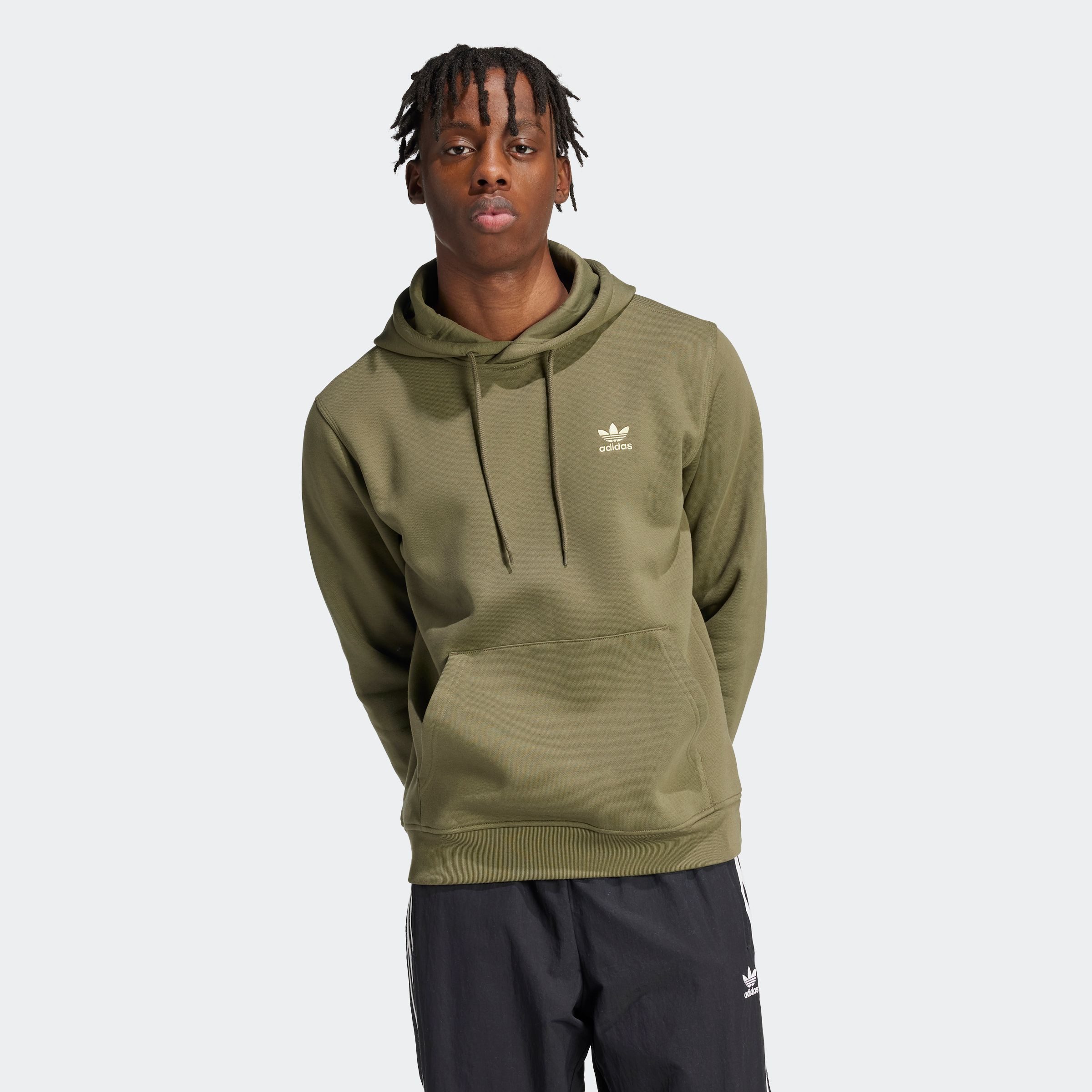 adidas Originals Hoodie ESS HD Basic hoodie, capuchonpullover met logo heren hoodies maat L groen