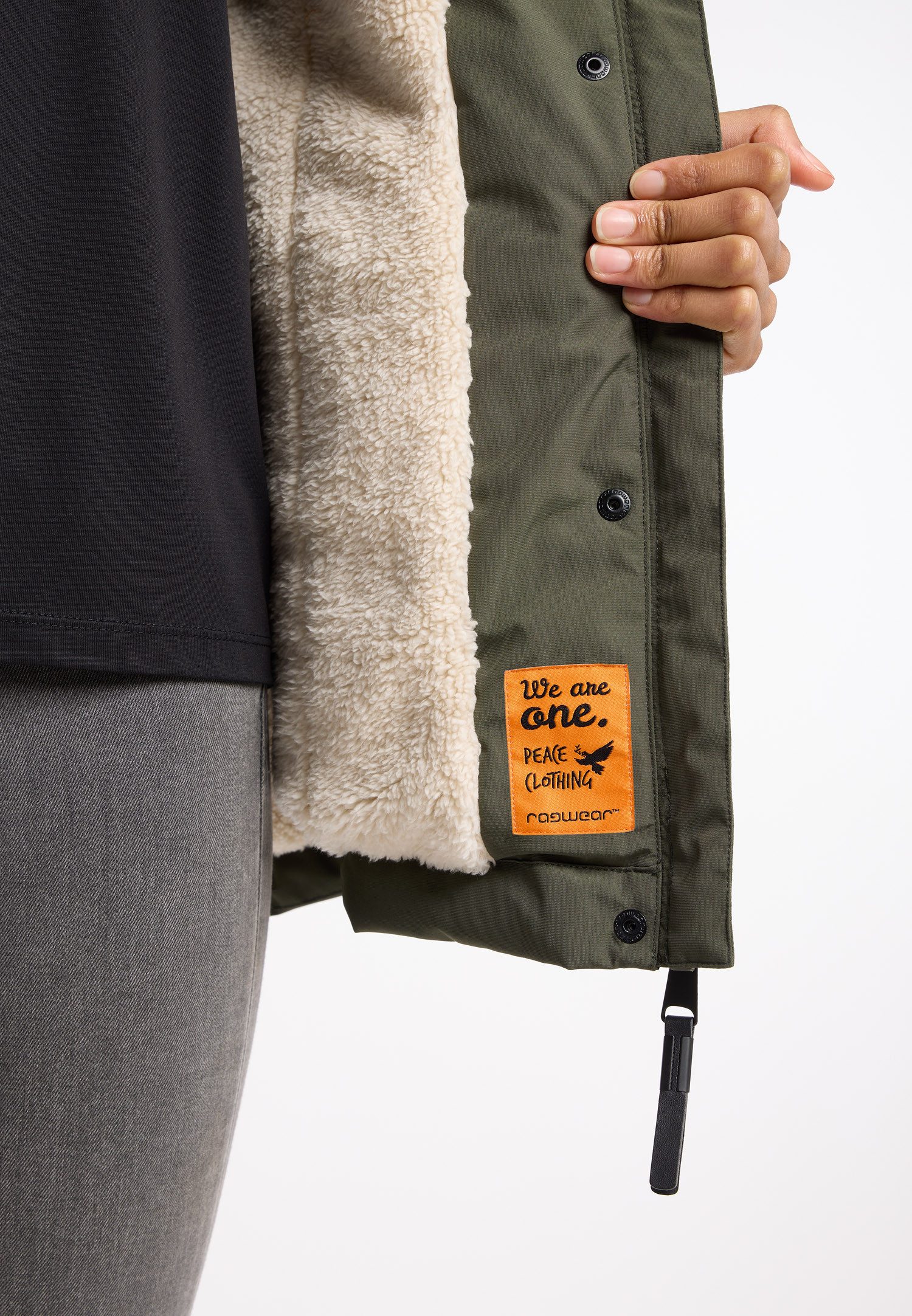 Ragwear Parka MONADIS WARM waterafstotende overgangsjas met verwarmende teddypluche voering