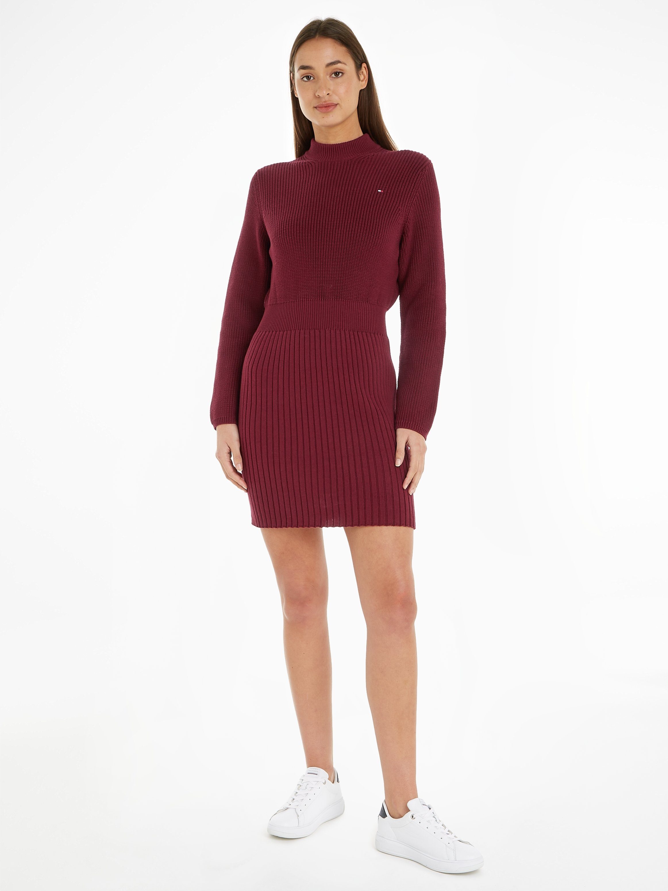 Tommy Hilfiger Gebreide jurk CO CARDI STITCH SWT DRESS